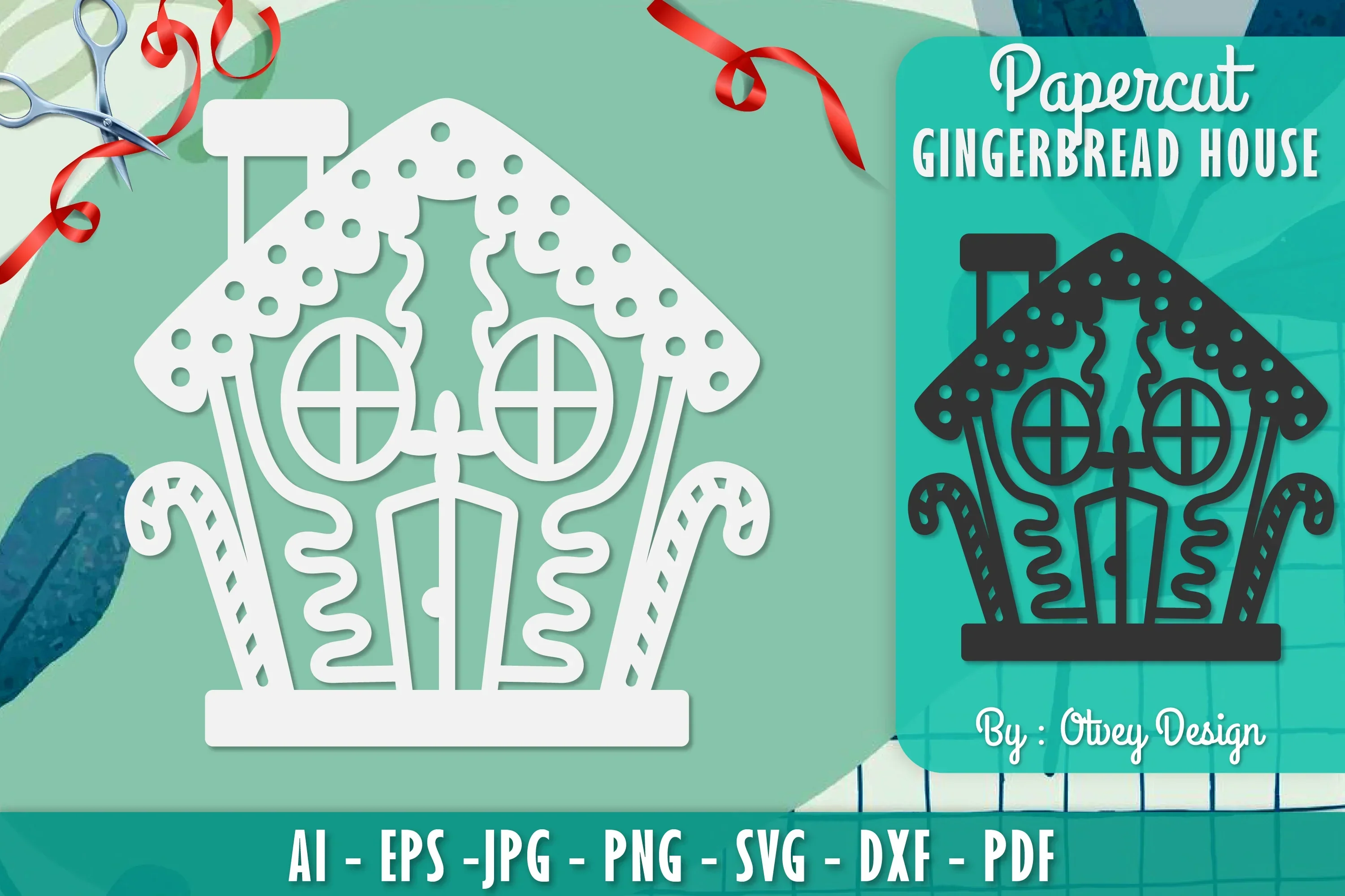 Gingerbread House Papercut SVG Bundle
