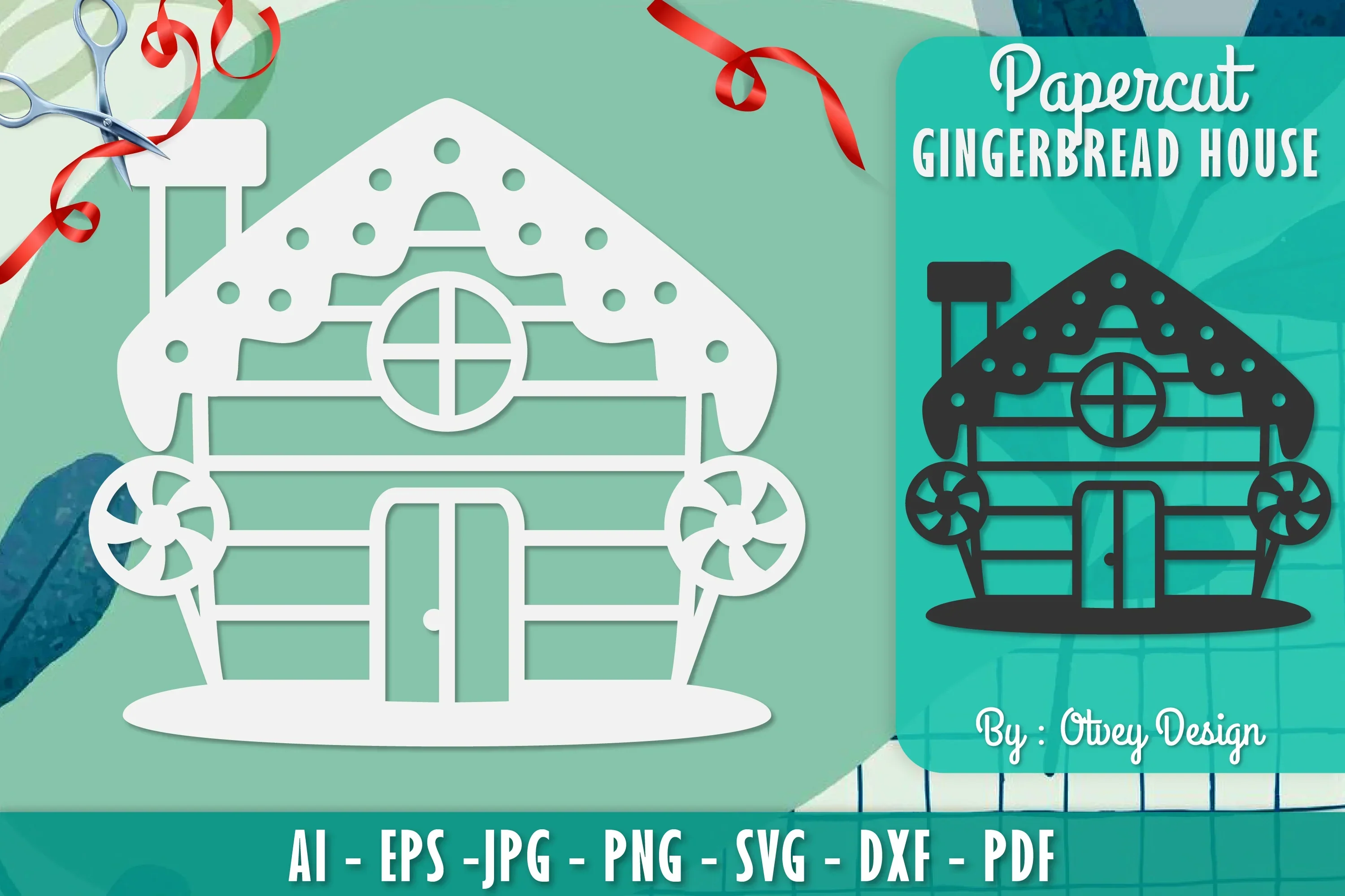 Gingerbread House Papercut SVG Bundle