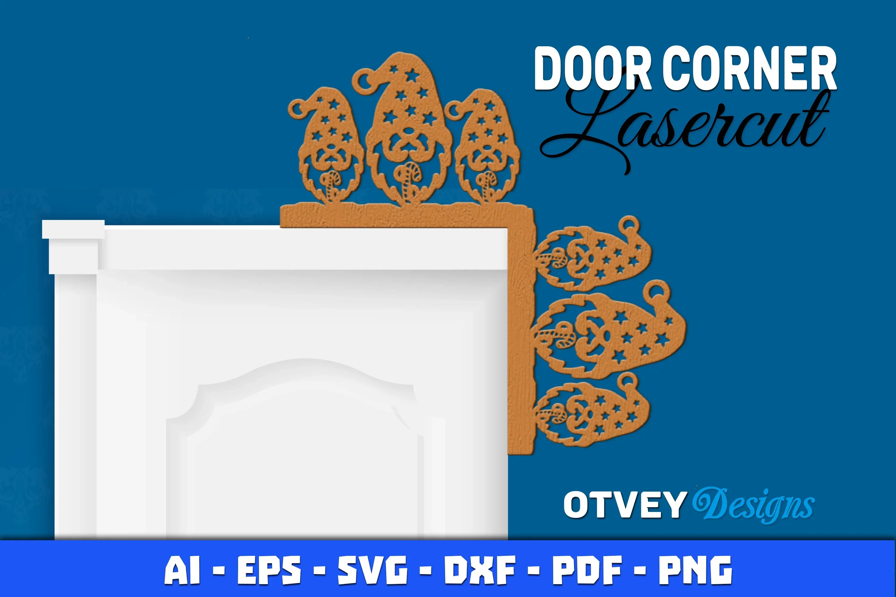 Gnome Christmas Door Corner SVG Bundle