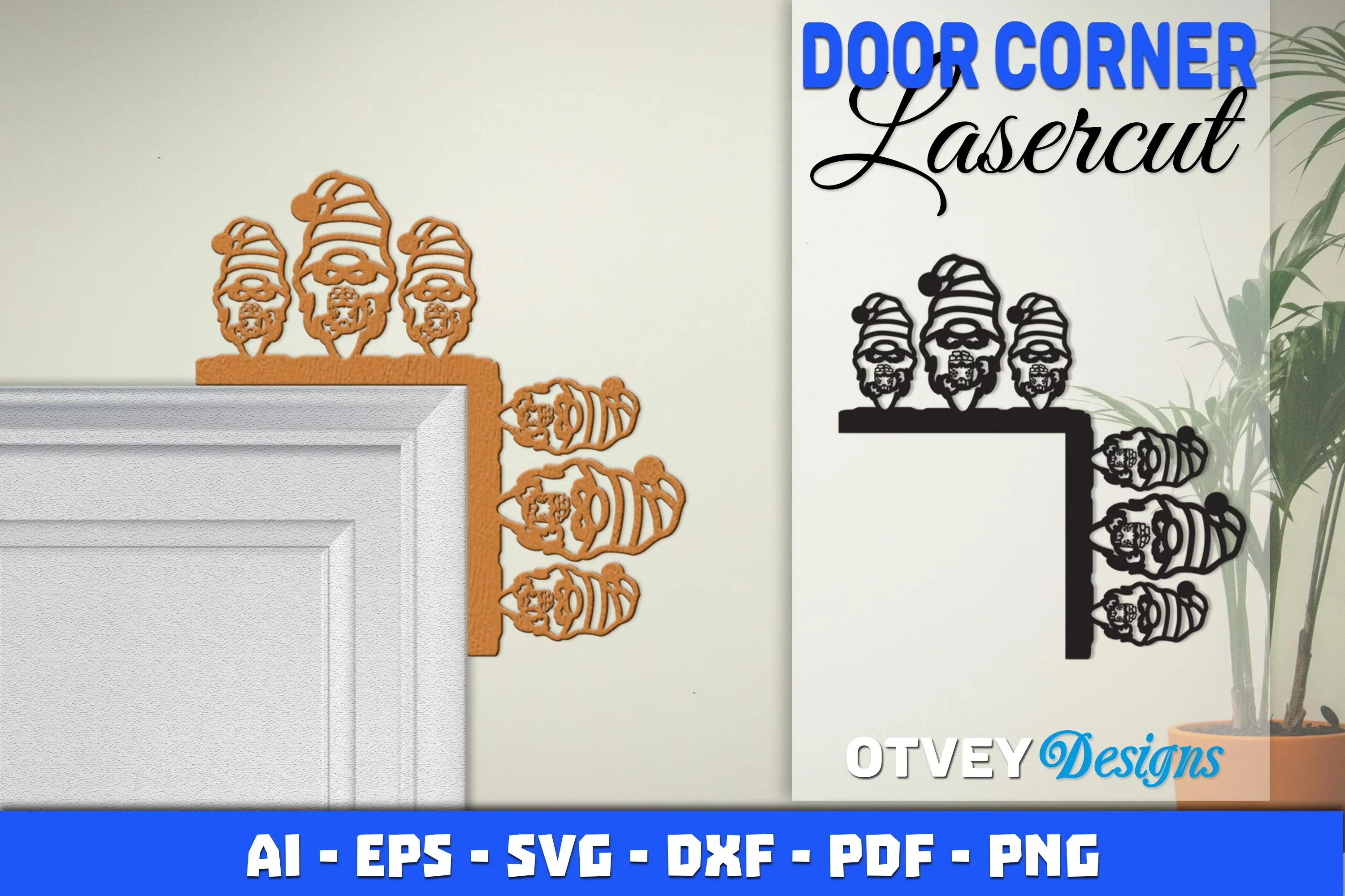 Gnome Christmas Door Corner SVG Bundle - Image 2