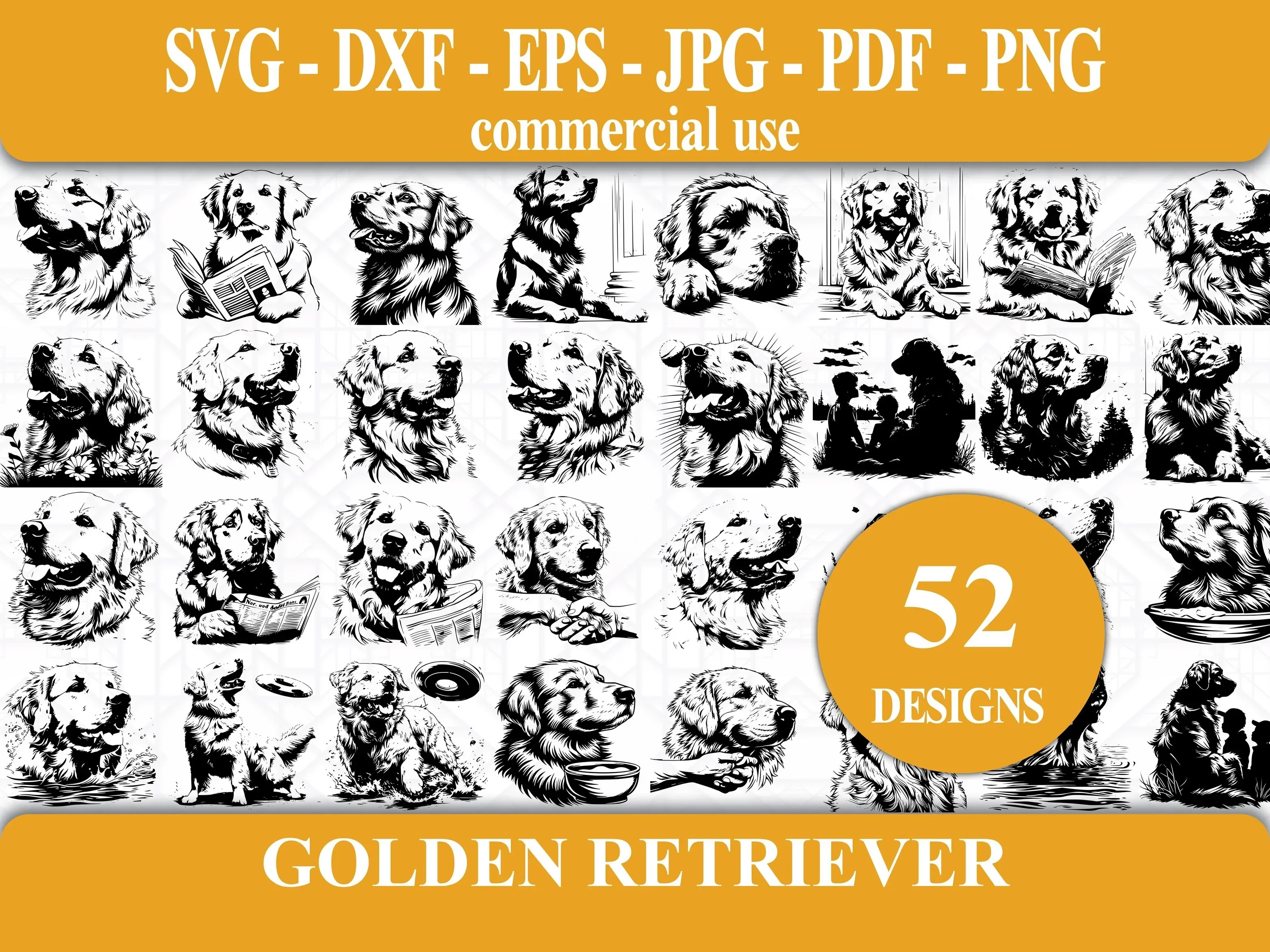 Golden Retriever SVG Bundle