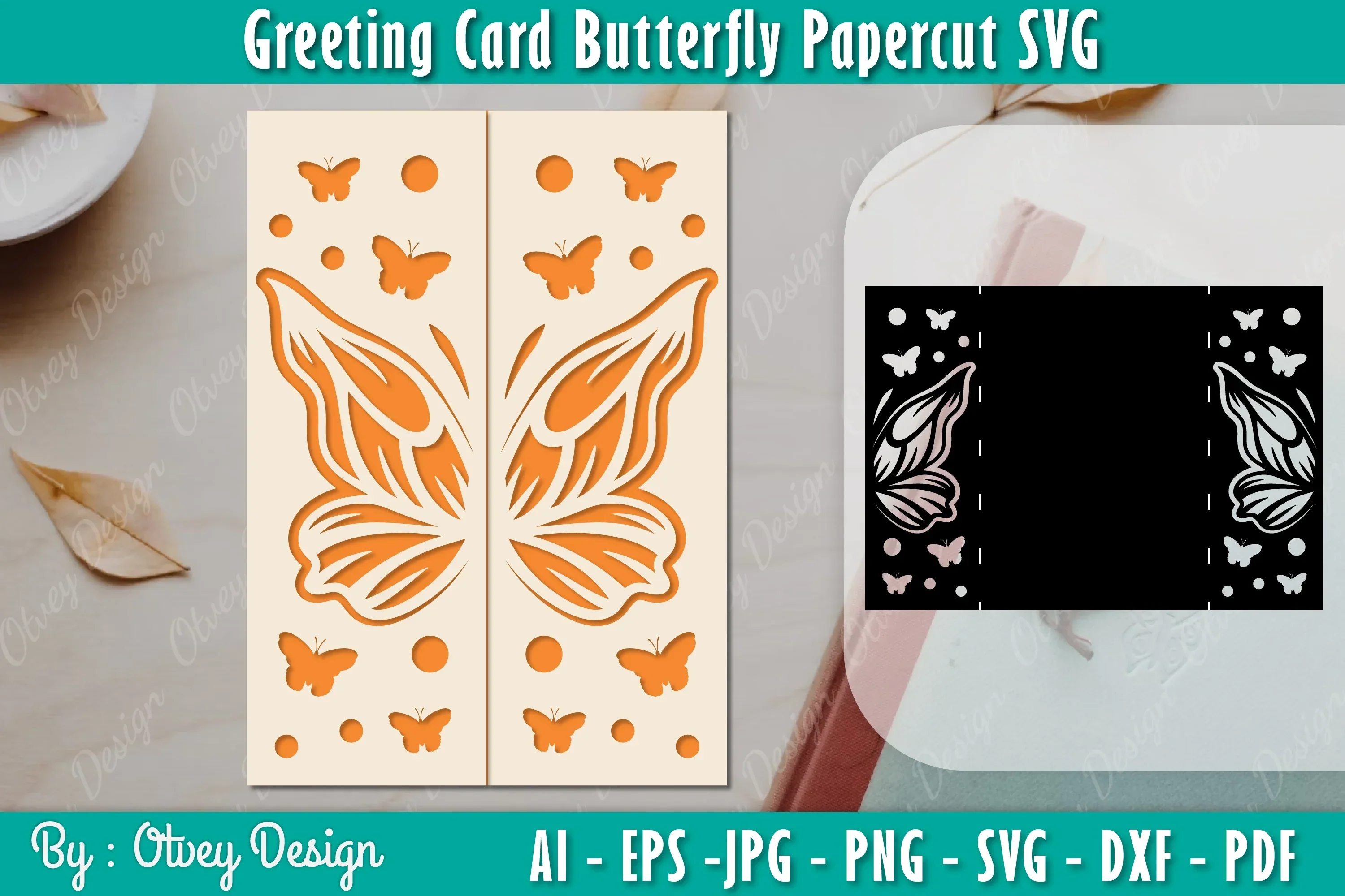 Greeting Card Butterfly SVG Bundle