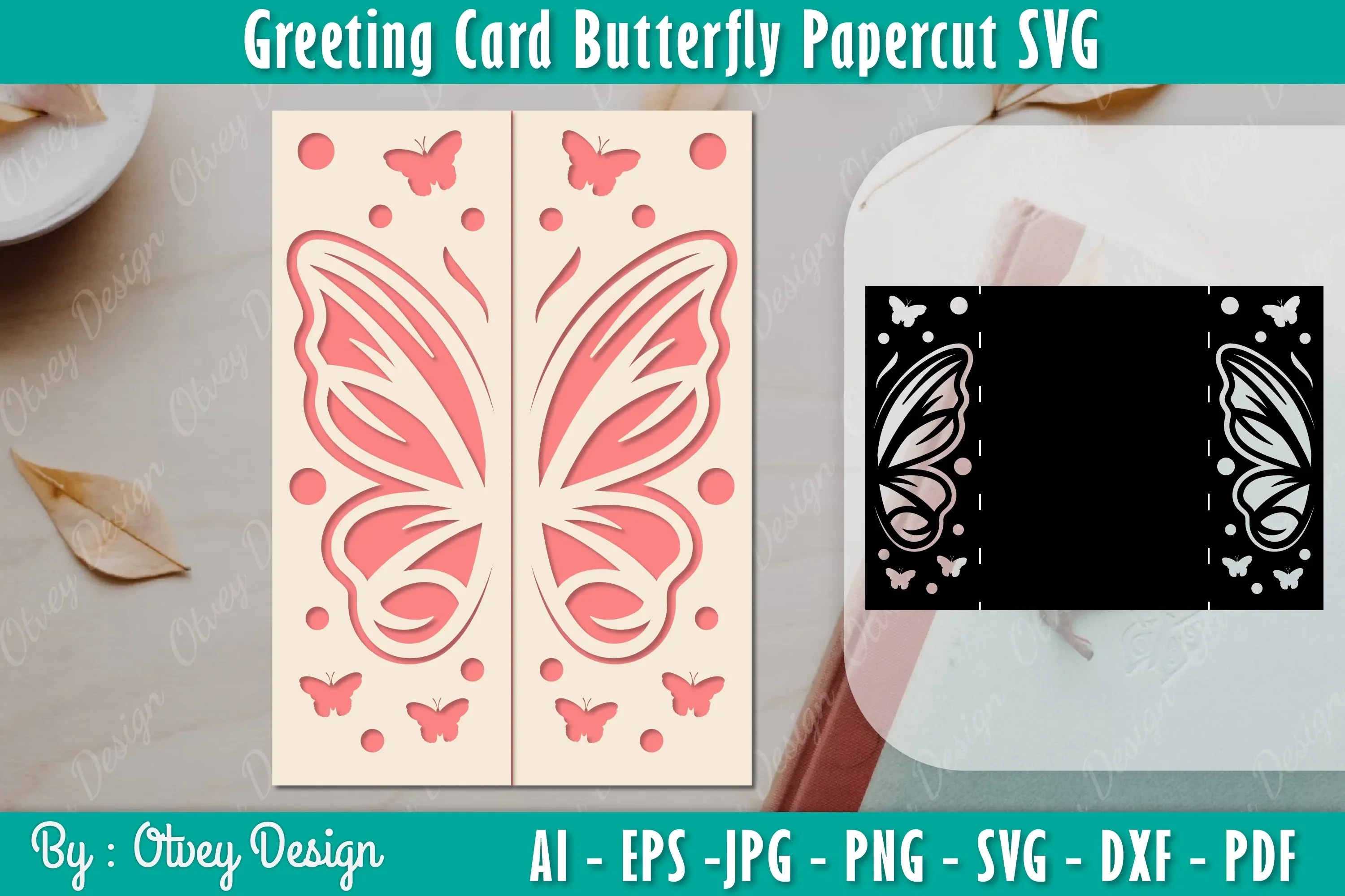 Greeting Card Butterfly SVG Bundle
