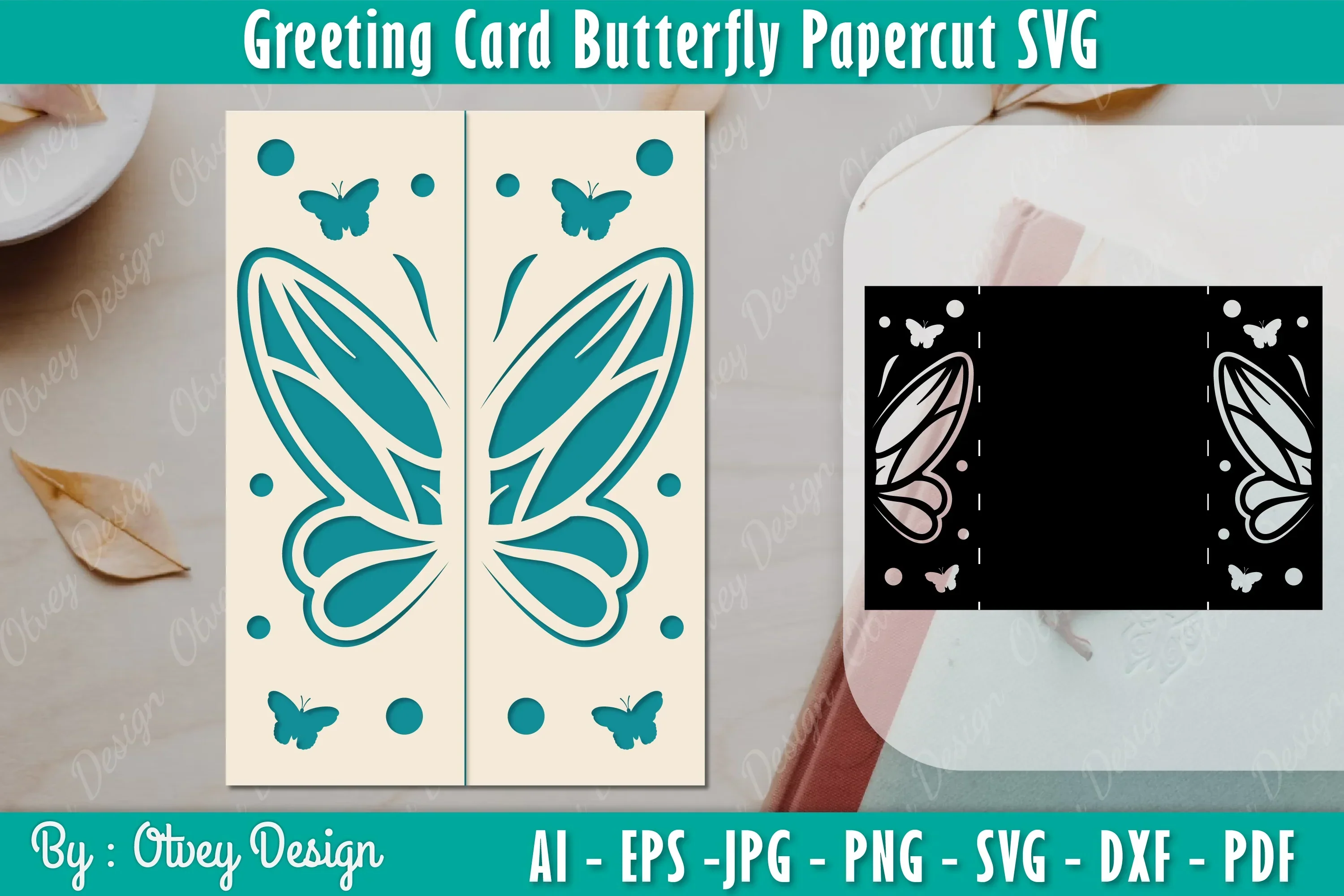 Greeting Card Butterfly SVG Bundle
