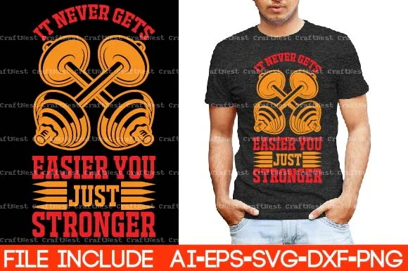 Gym T-Shirt SVG Bundle - Image 11