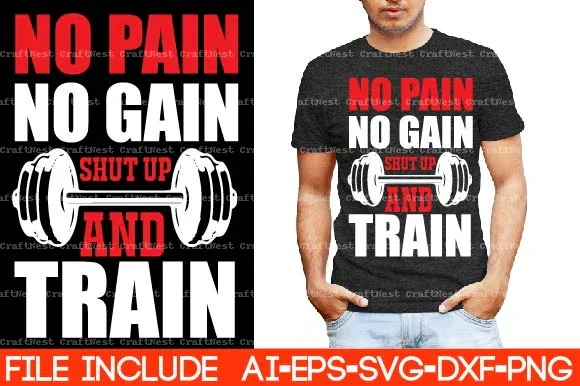 Gym T-Shirt SVG Bundle - Image 4