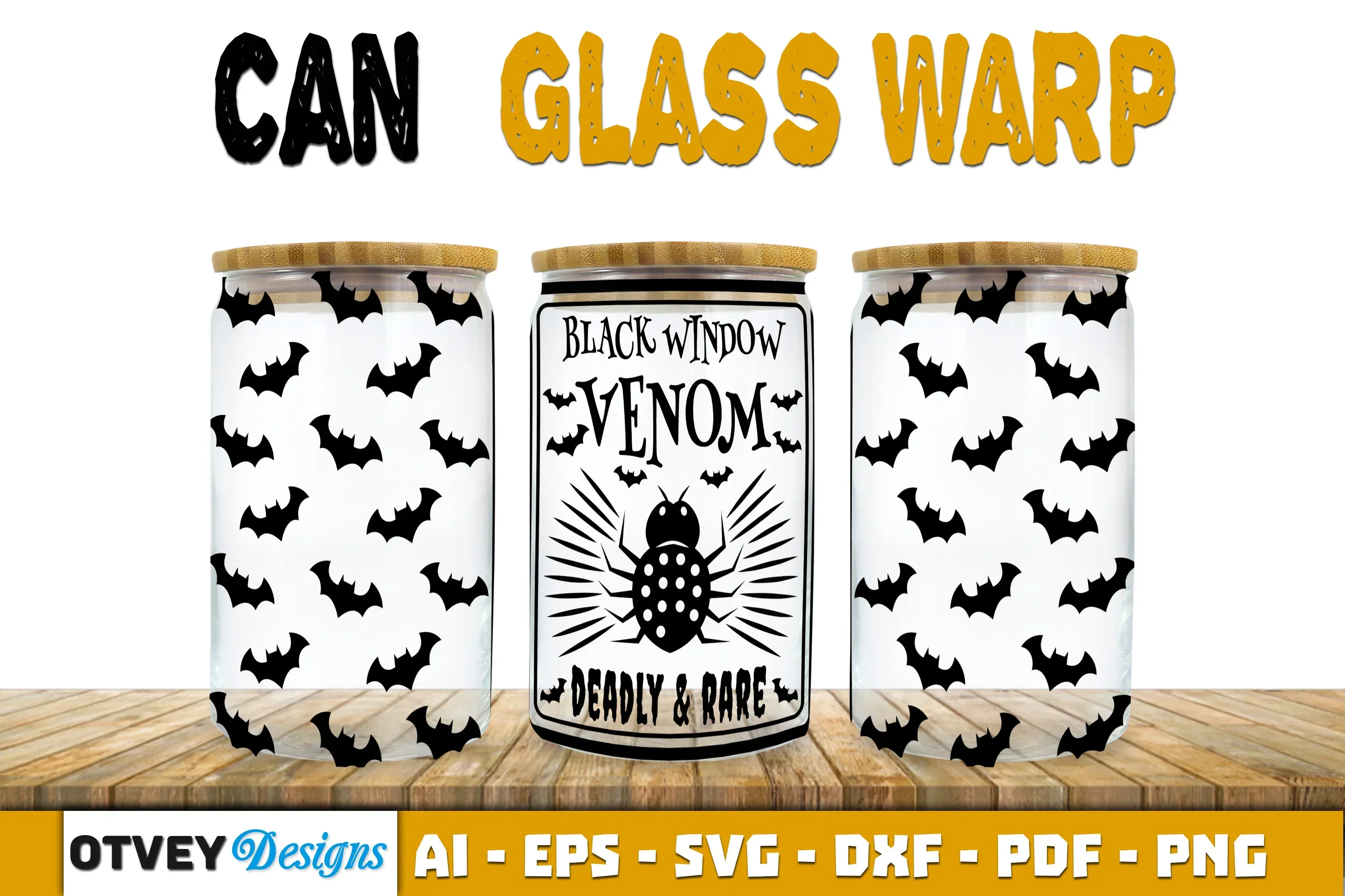 Halloween 16 oz Can Glass Wrap SVG Bundle - Image 2