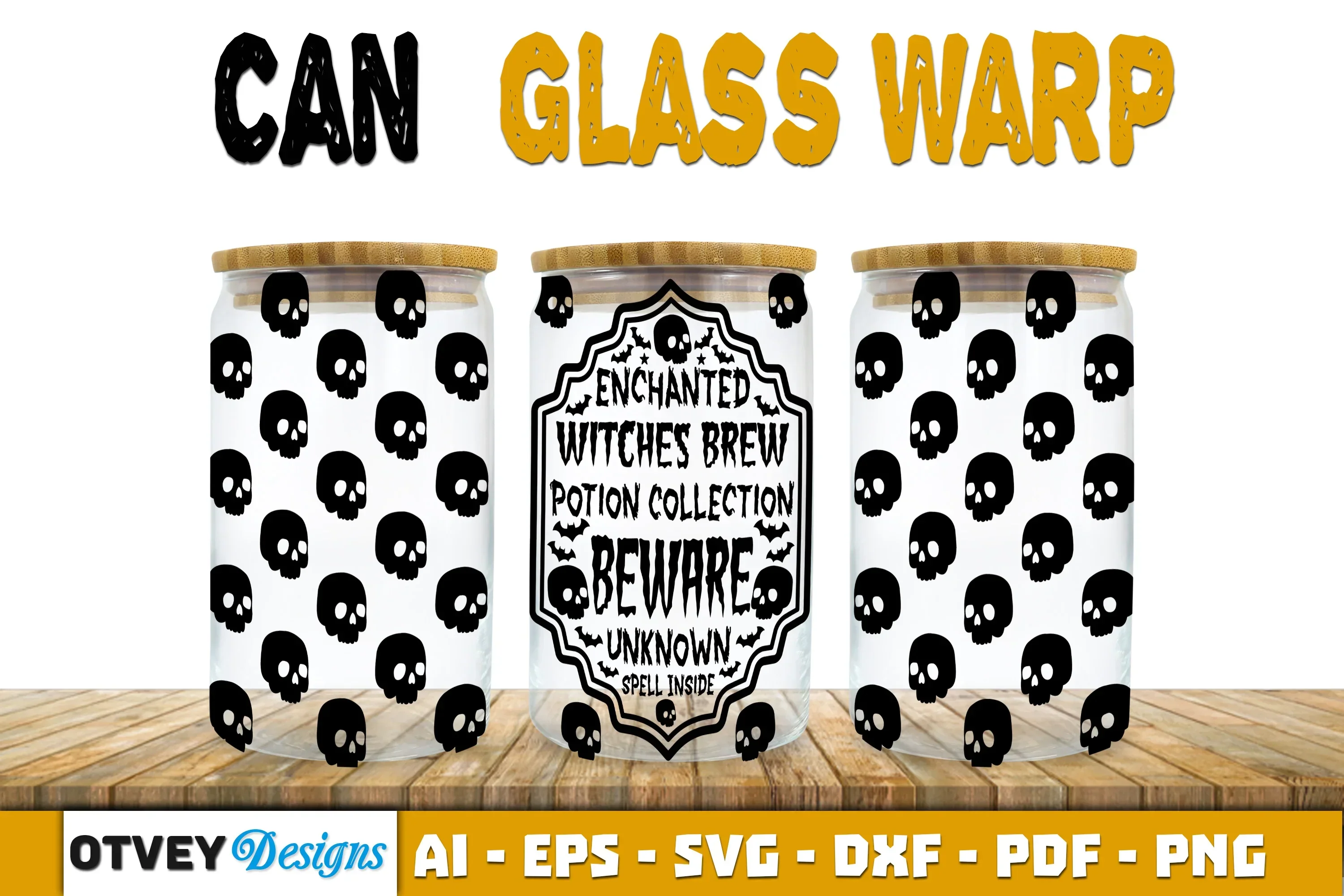 Halloween 16 oz Can Glass Wrap SVG Bundle124 - Image 2