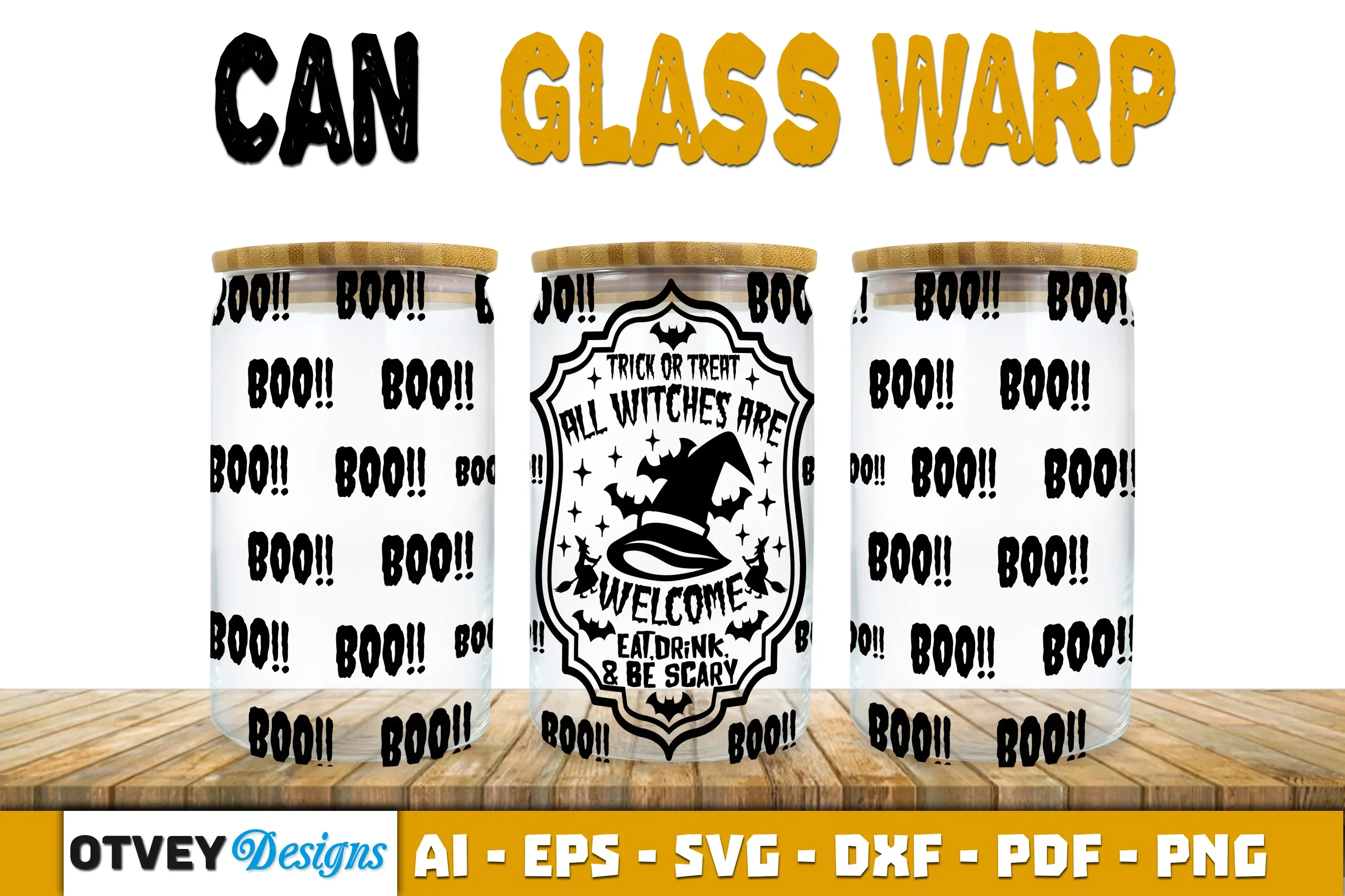 Halloween 16 oz Can Glass Wrap SVG Bundle162 - Image 2