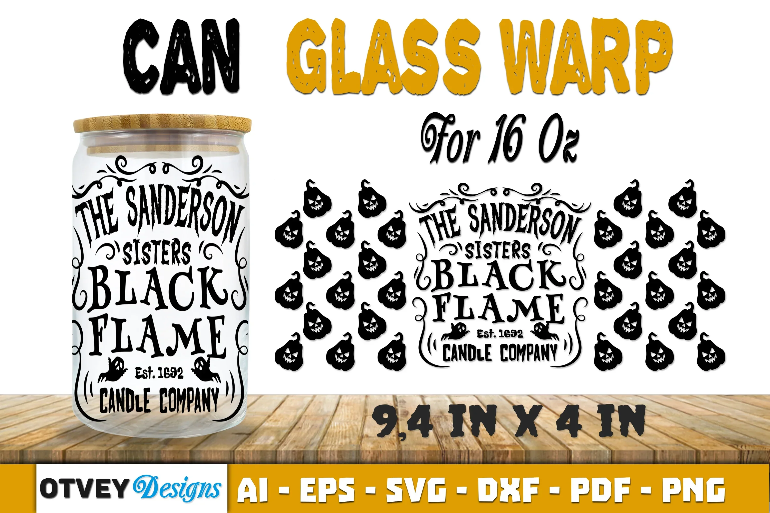Halloween 16 oz Can Glass Wrap SVG Bundle33