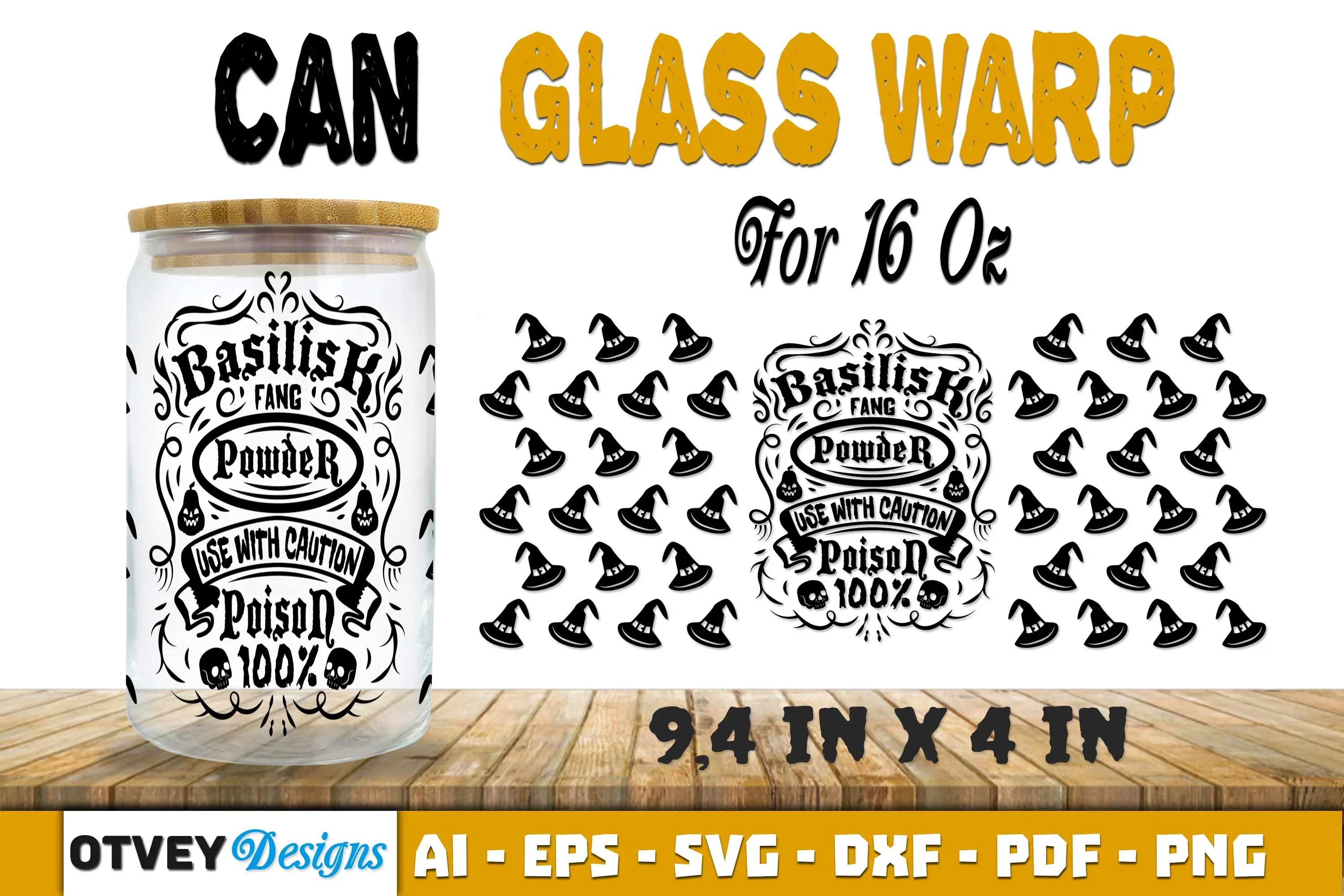 Halloween 16 oz Can Glass Wrap SVG Bundle44