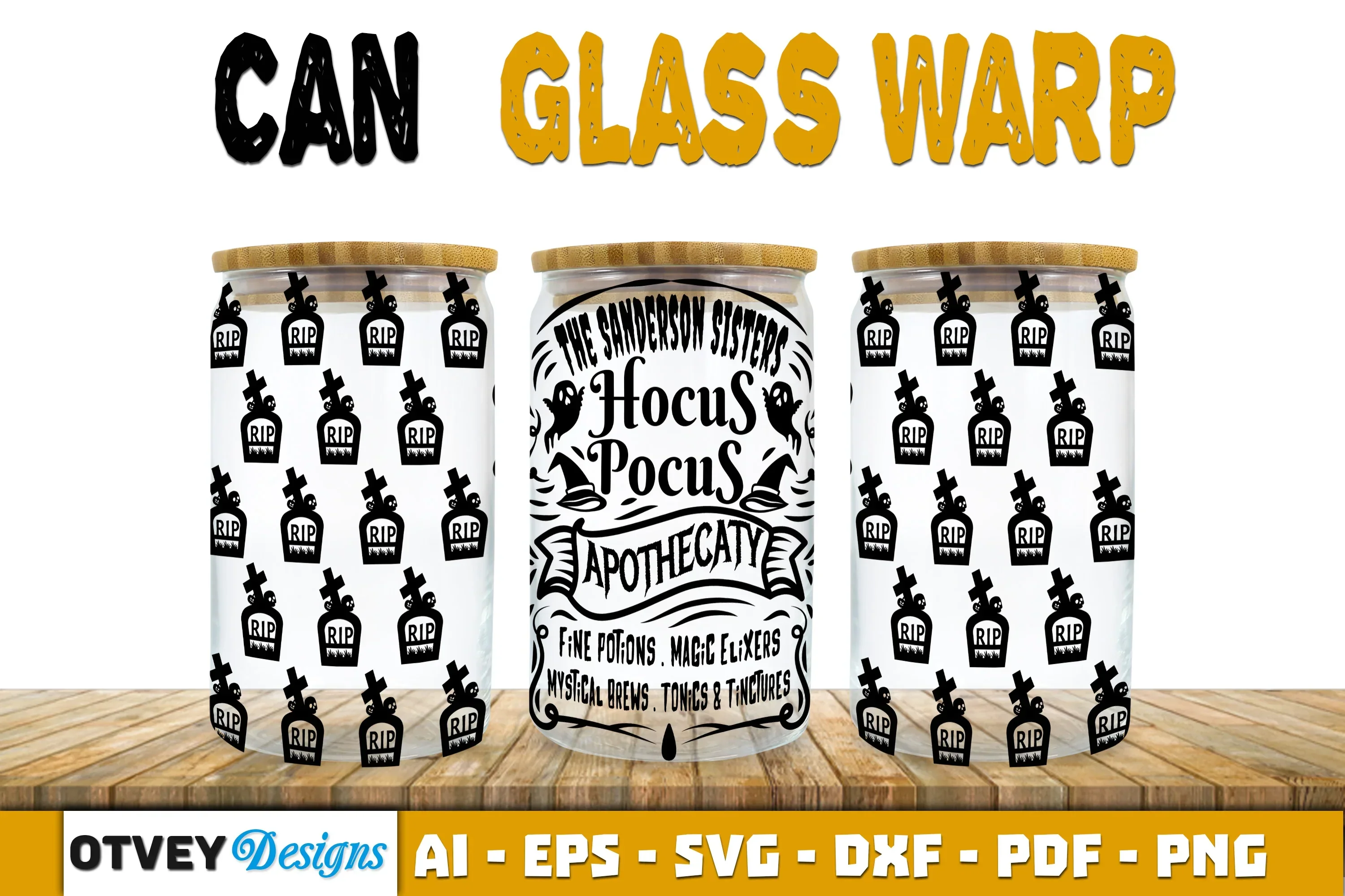 Halloween 16 oz Can Glass Wrap SVG Bundle55 - Image 2