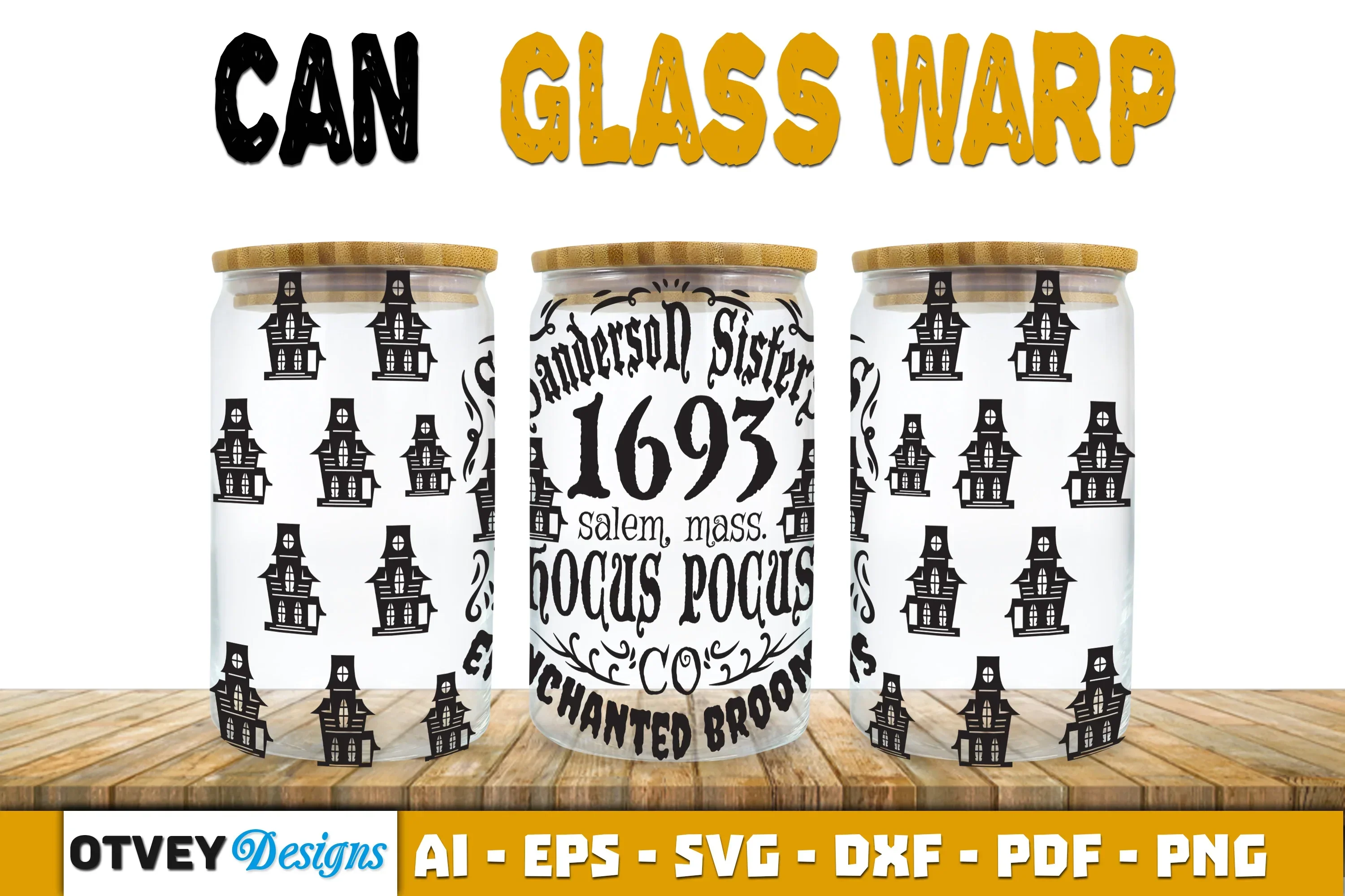 Halloween 16 oz Can Glass Wrap SVG Bundle77 - Image 2