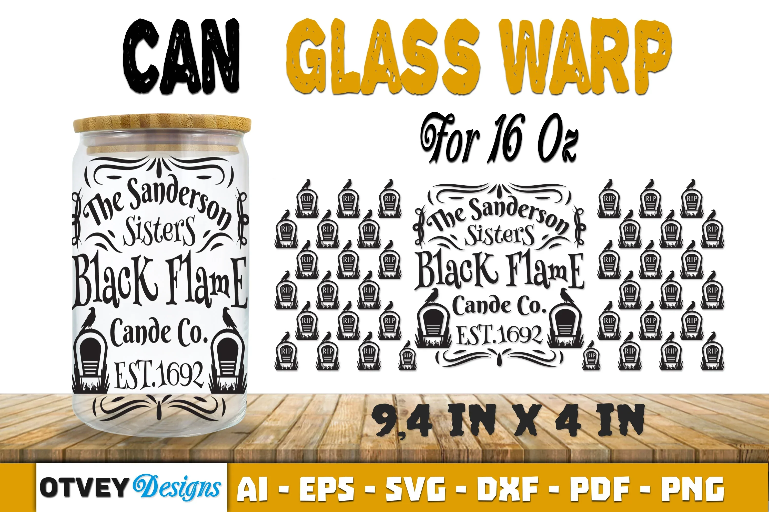 Halloween 16 oz Can Glass Wrap SVG Bundle88