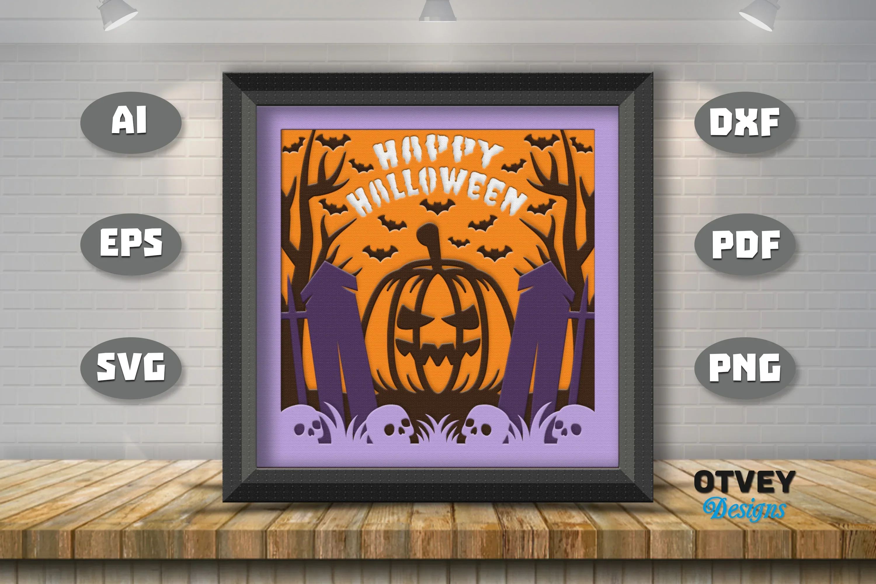 Halloween 3D Shadow Box SVG Bundle