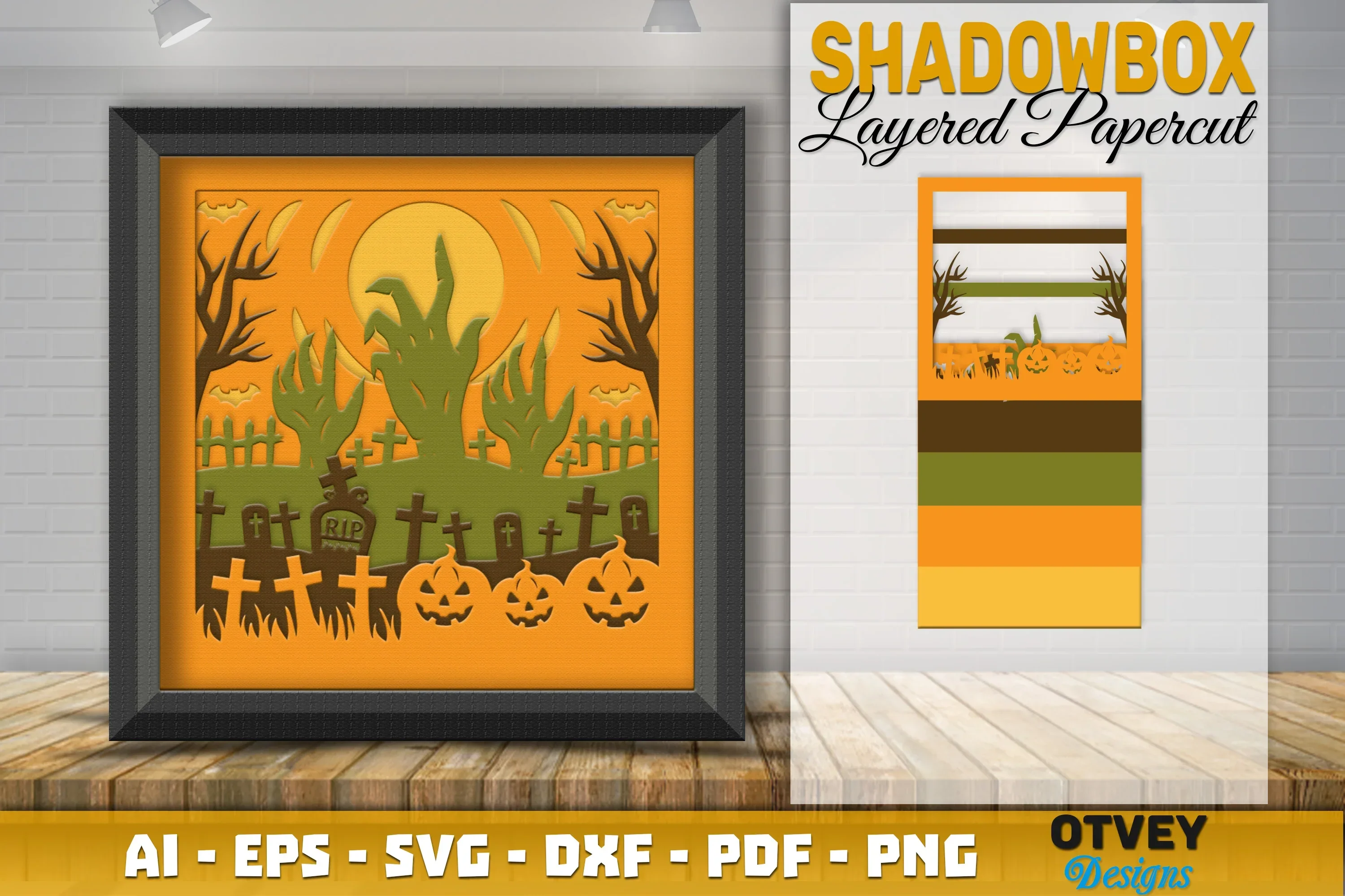 Halloween 3D Shadow Box SVG Bundle - Image 3