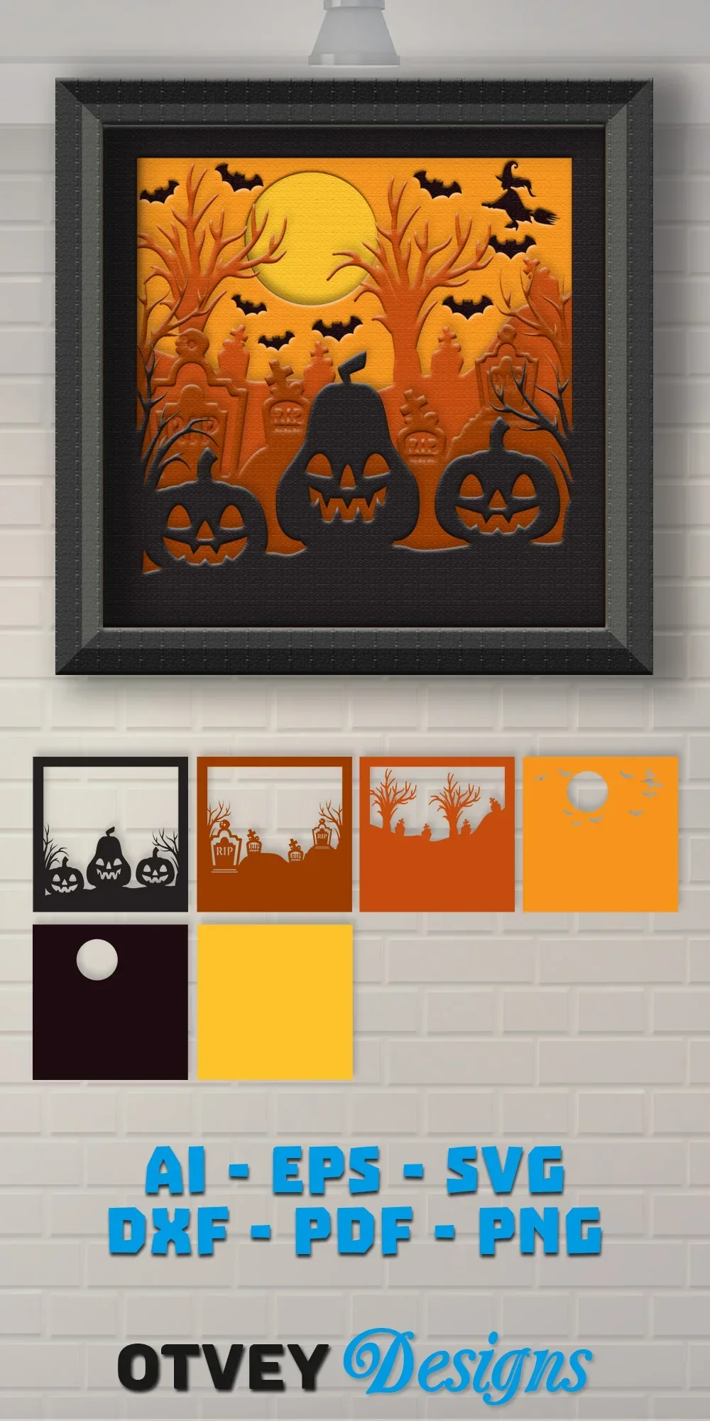 Halloween 3D Shadow Box SVG Bundle - Image 4