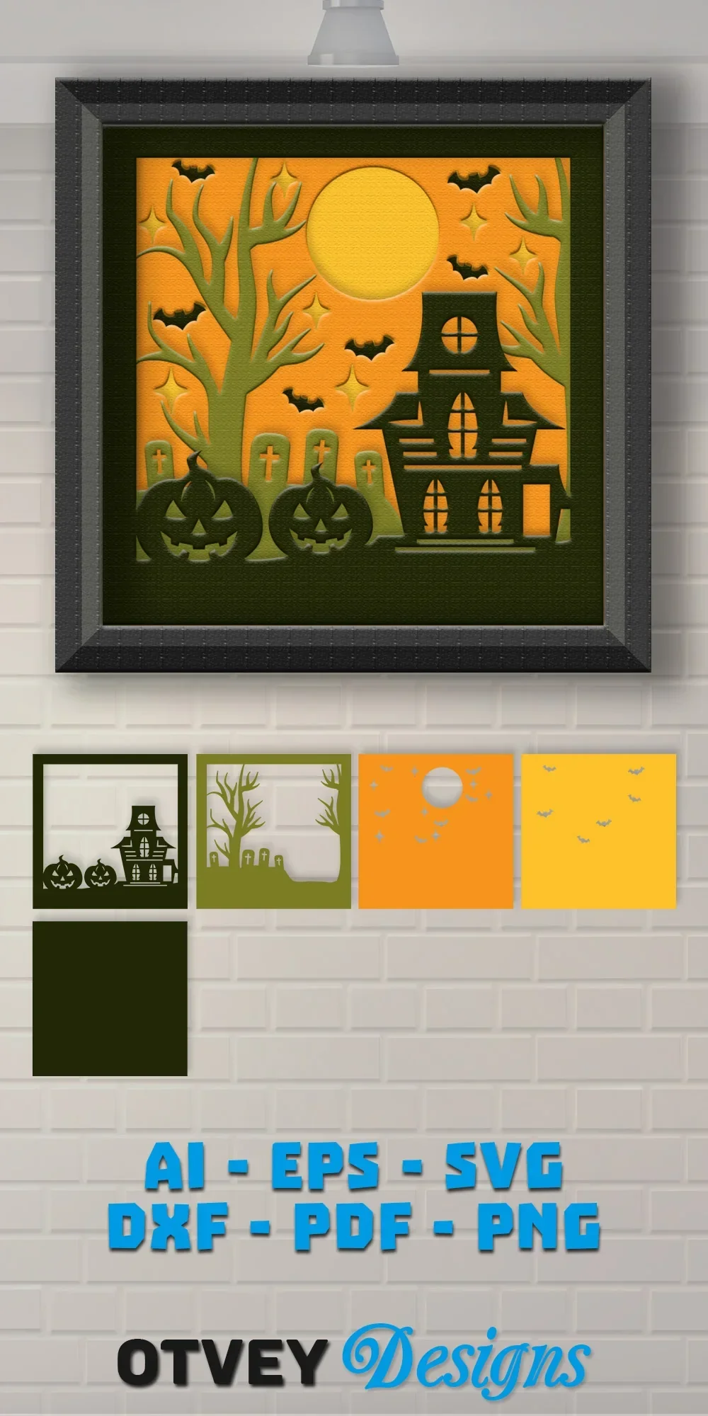 Halloween 3D Shadow Box SVG Bundle - Image 4