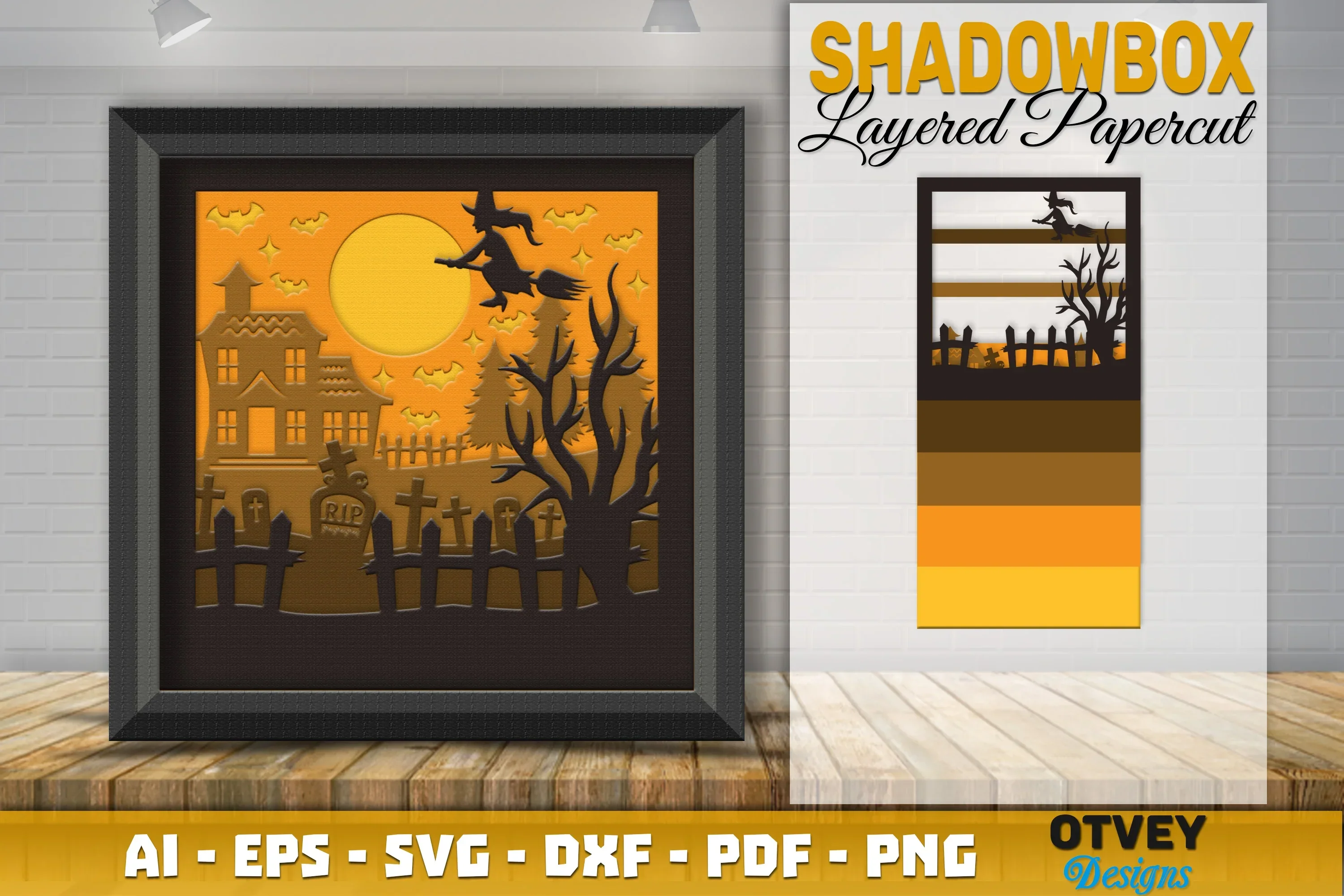 Halloween 3D Shadow Box SVG Bundle - Image 3