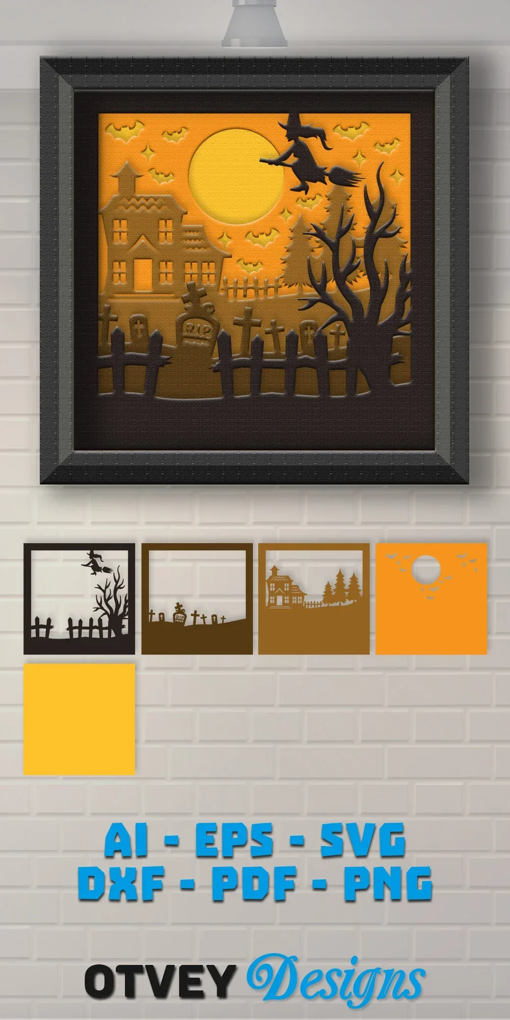Halloween 3D Shadow Box SVG Bundle - Image 4