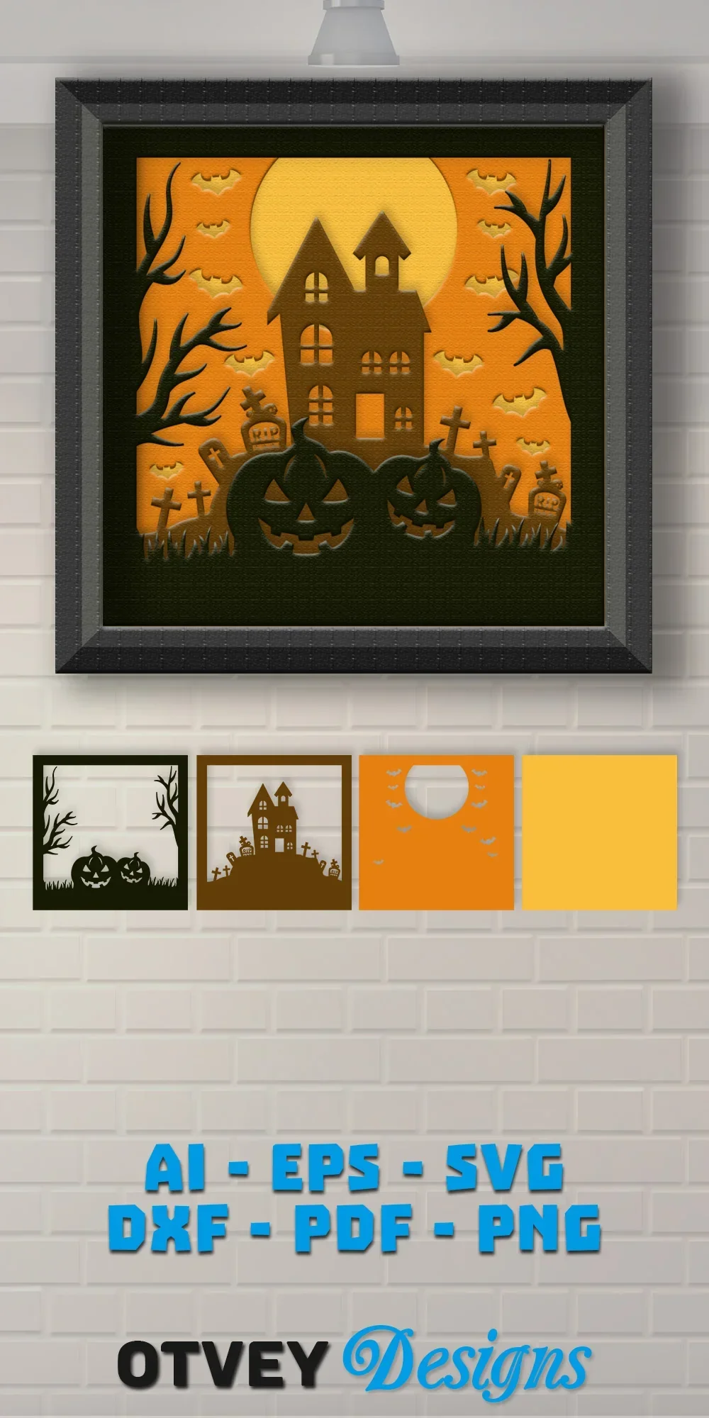 Halloween 3D Shadow Box SVG Bundle - Image 4