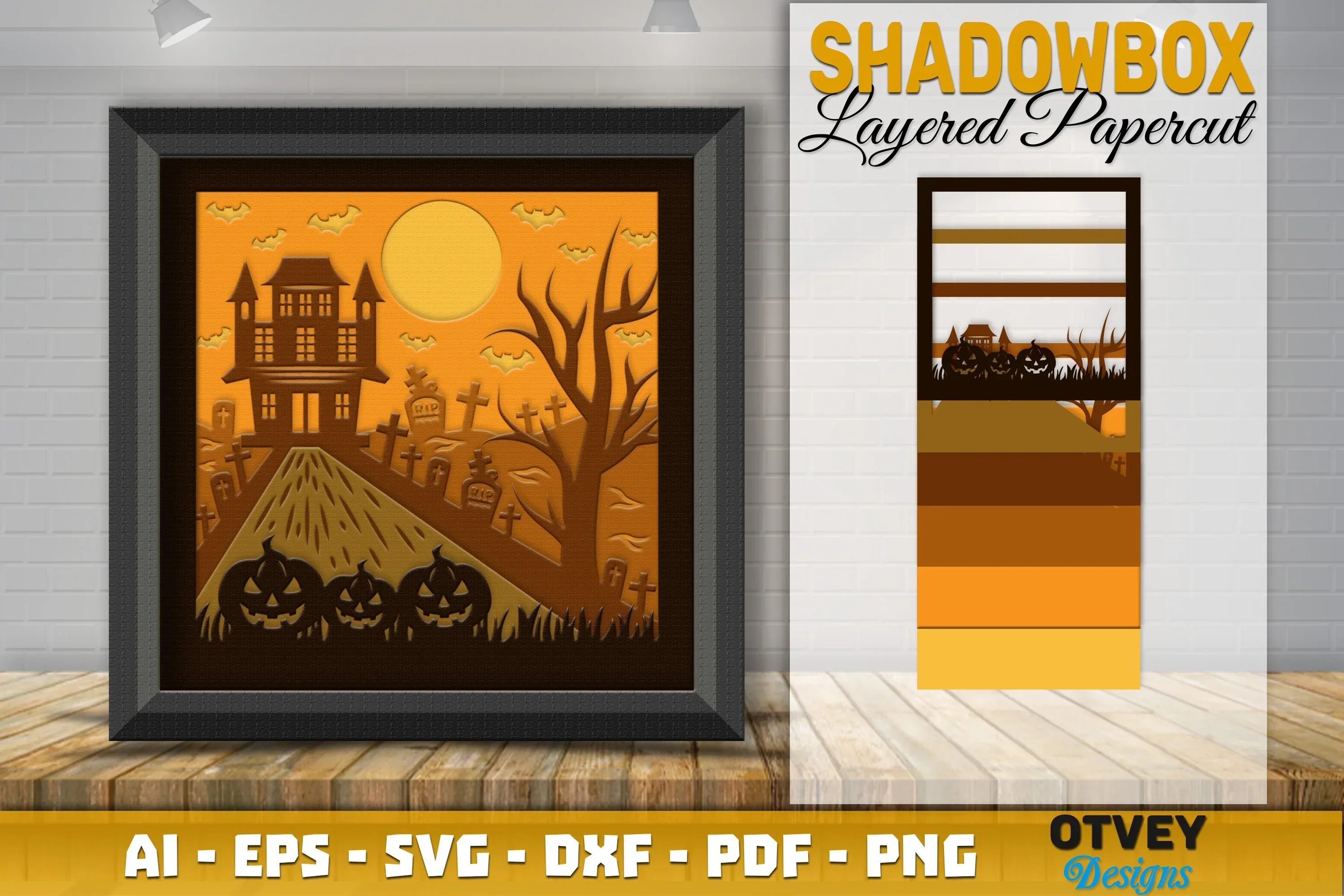 Halloween 3D Shadow Box SVG Bundle - Image 3