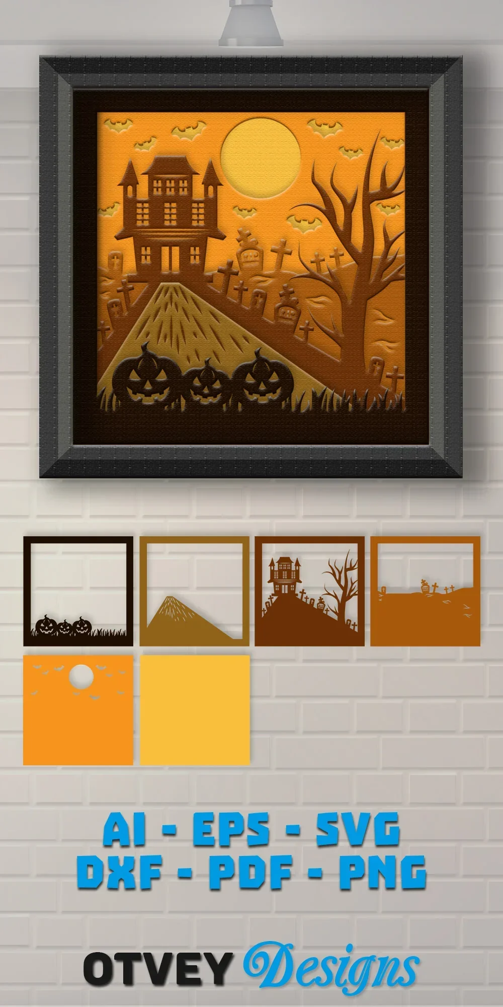 Halloween 3D Shadow Box SVG Bundle - Image 4