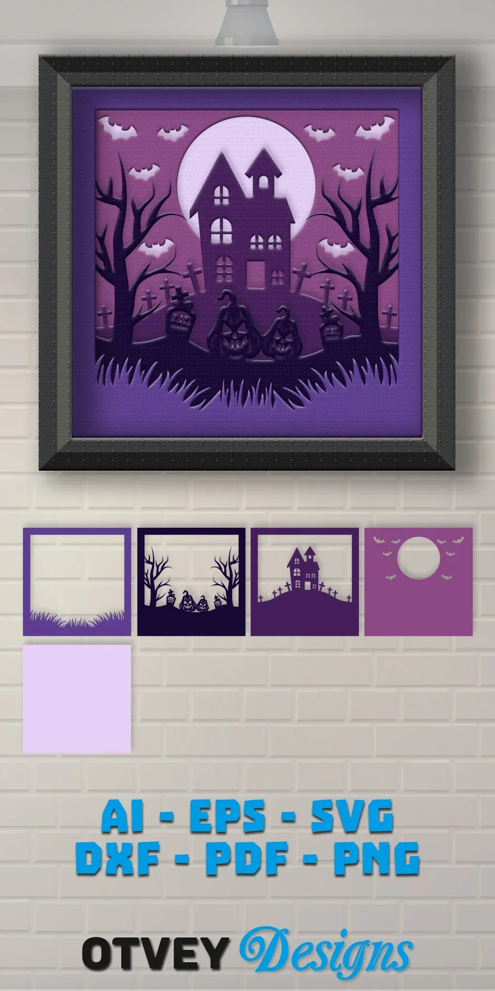 Halloween 3D Shadow Box SVG Bundle - Image 4