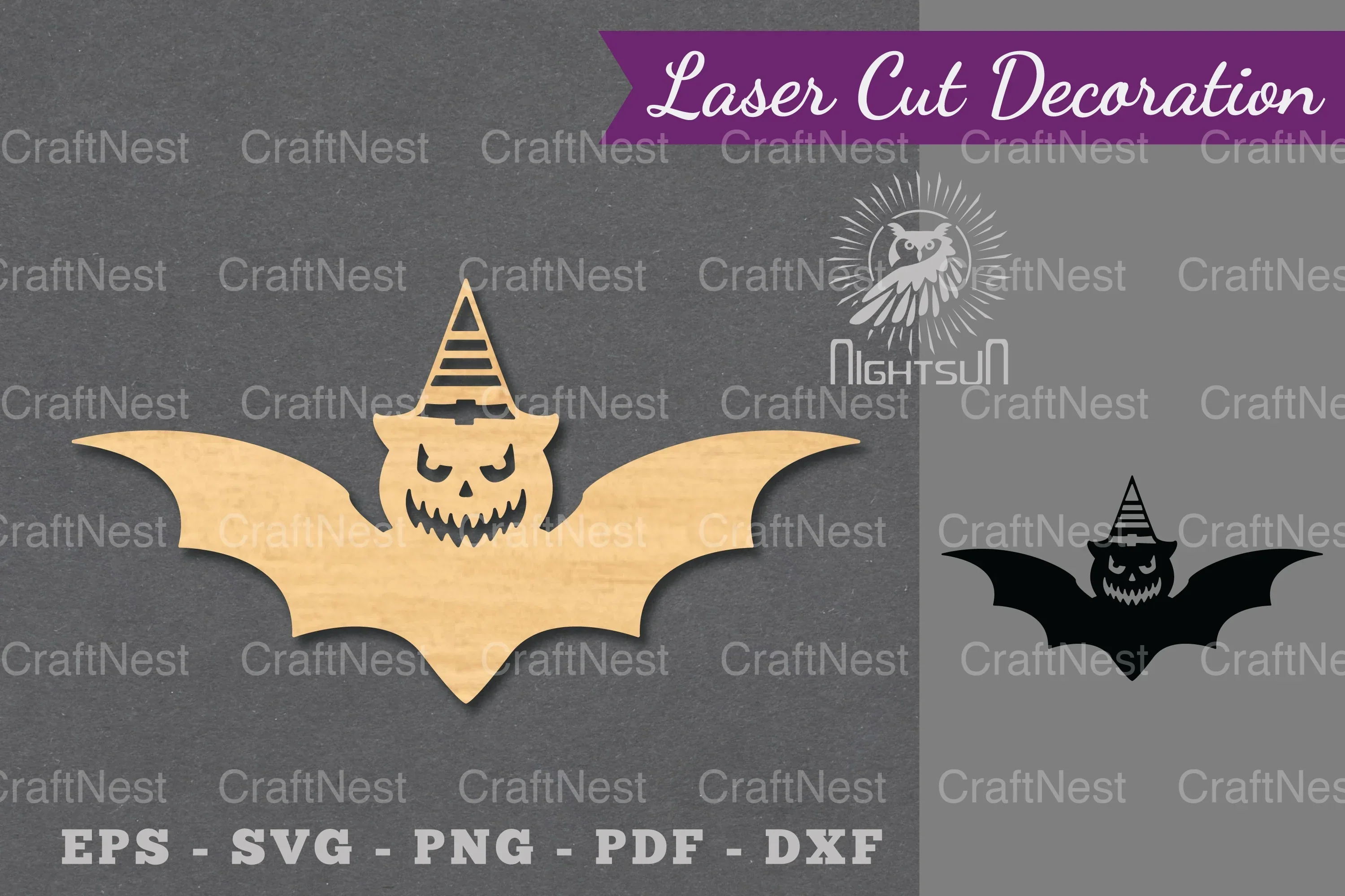 Halloween Bat Laser Cut Decoration Bundle