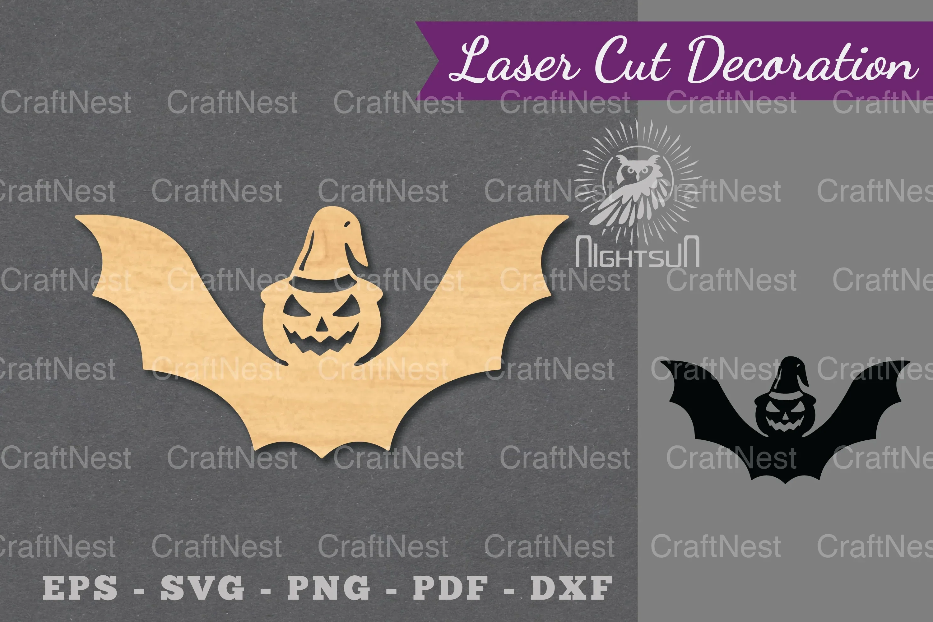 Halloween Bat Laser Cut Decoration Bundle