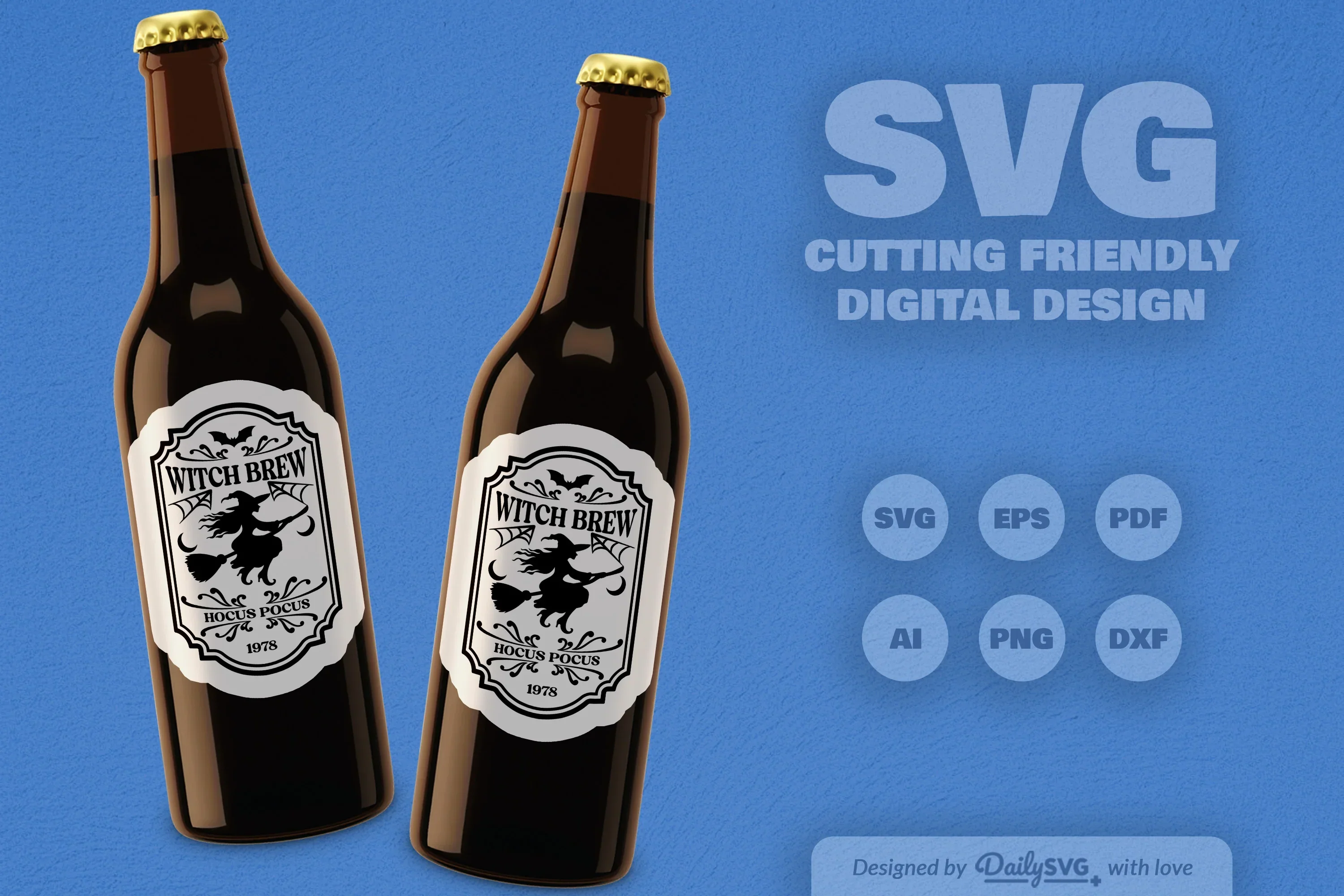 Halloween Bottle Label SVG Bundle - Image 5