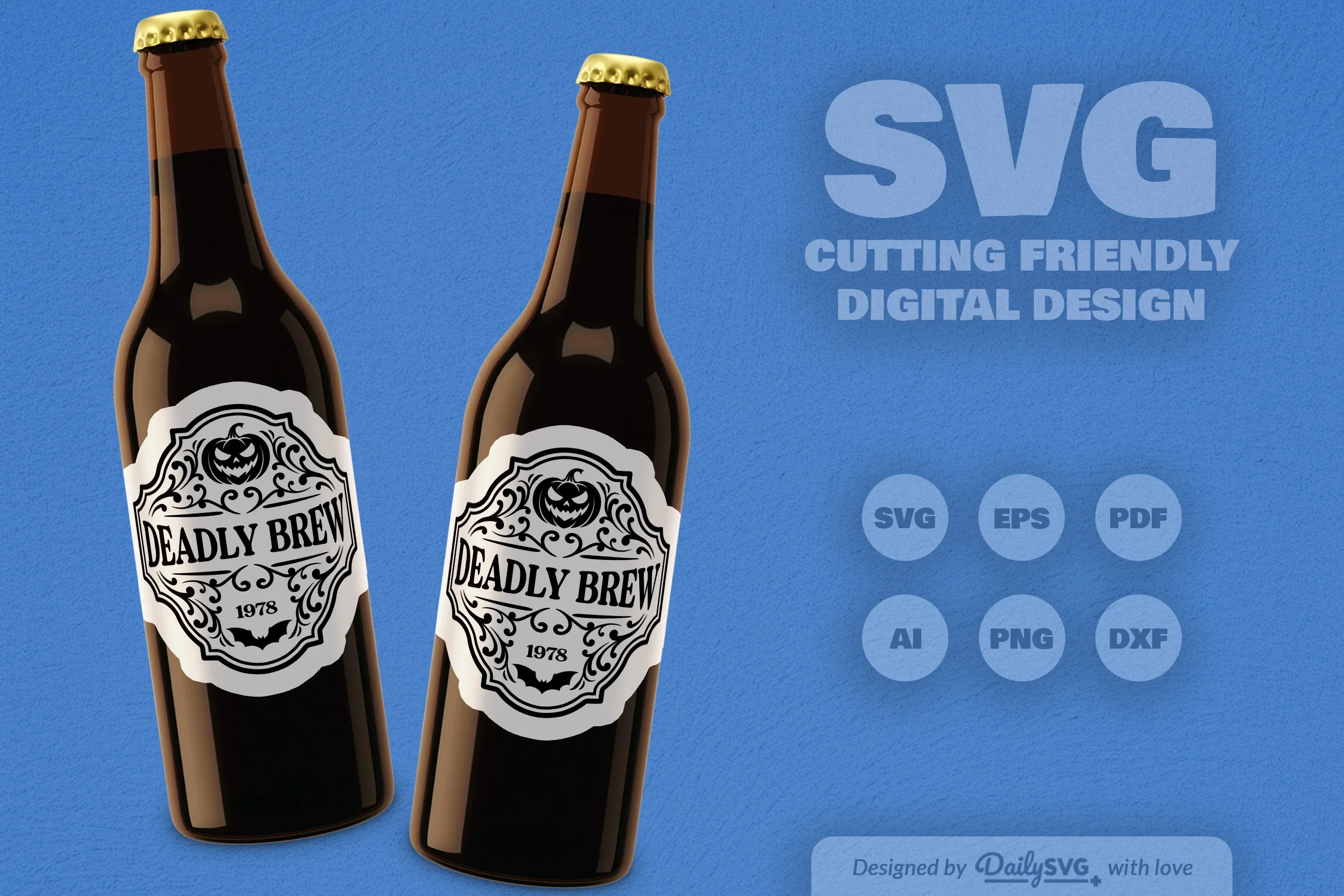 Halloween Bottle Label SVG Bundle - Image 6