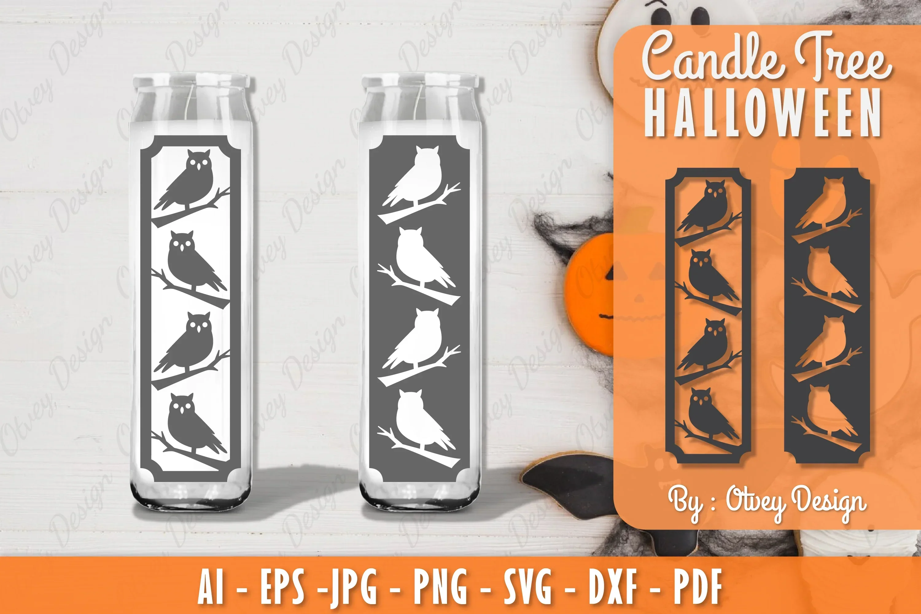 Halloween Candle Tree Design SVG Bundle