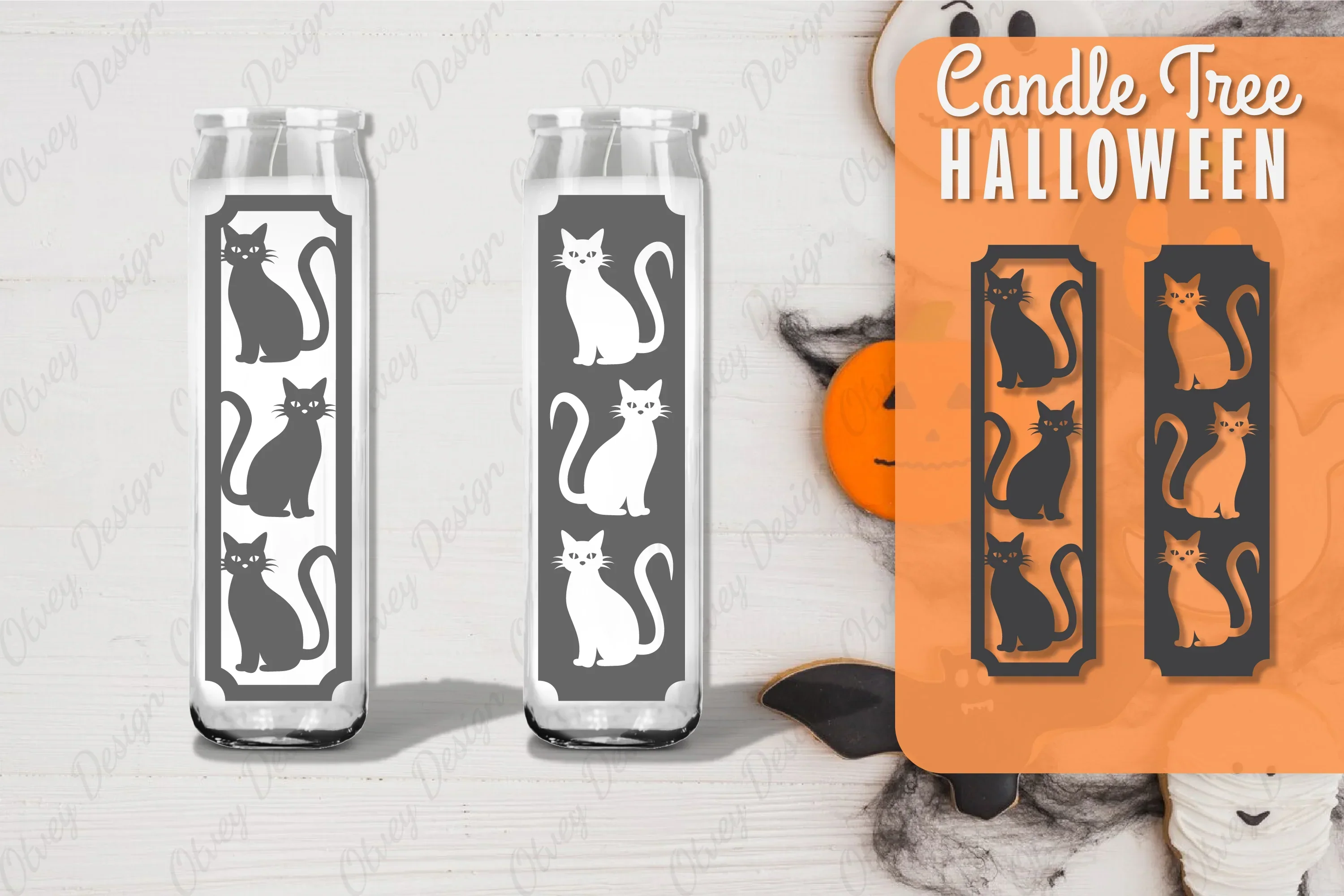 Halloween Candle Tree Design SVG Bundle