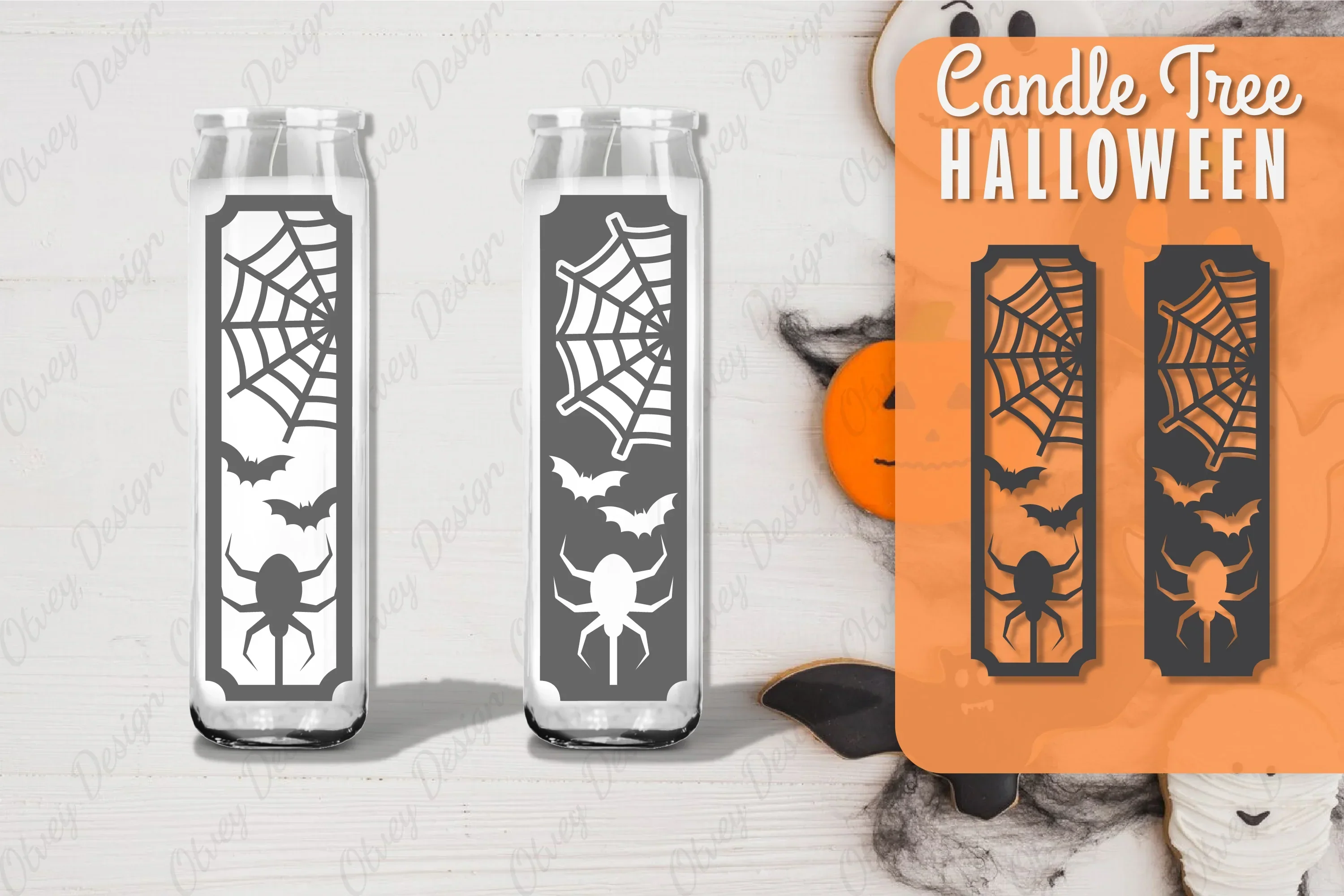 Halloween Candle Tree Design SVG Bundle