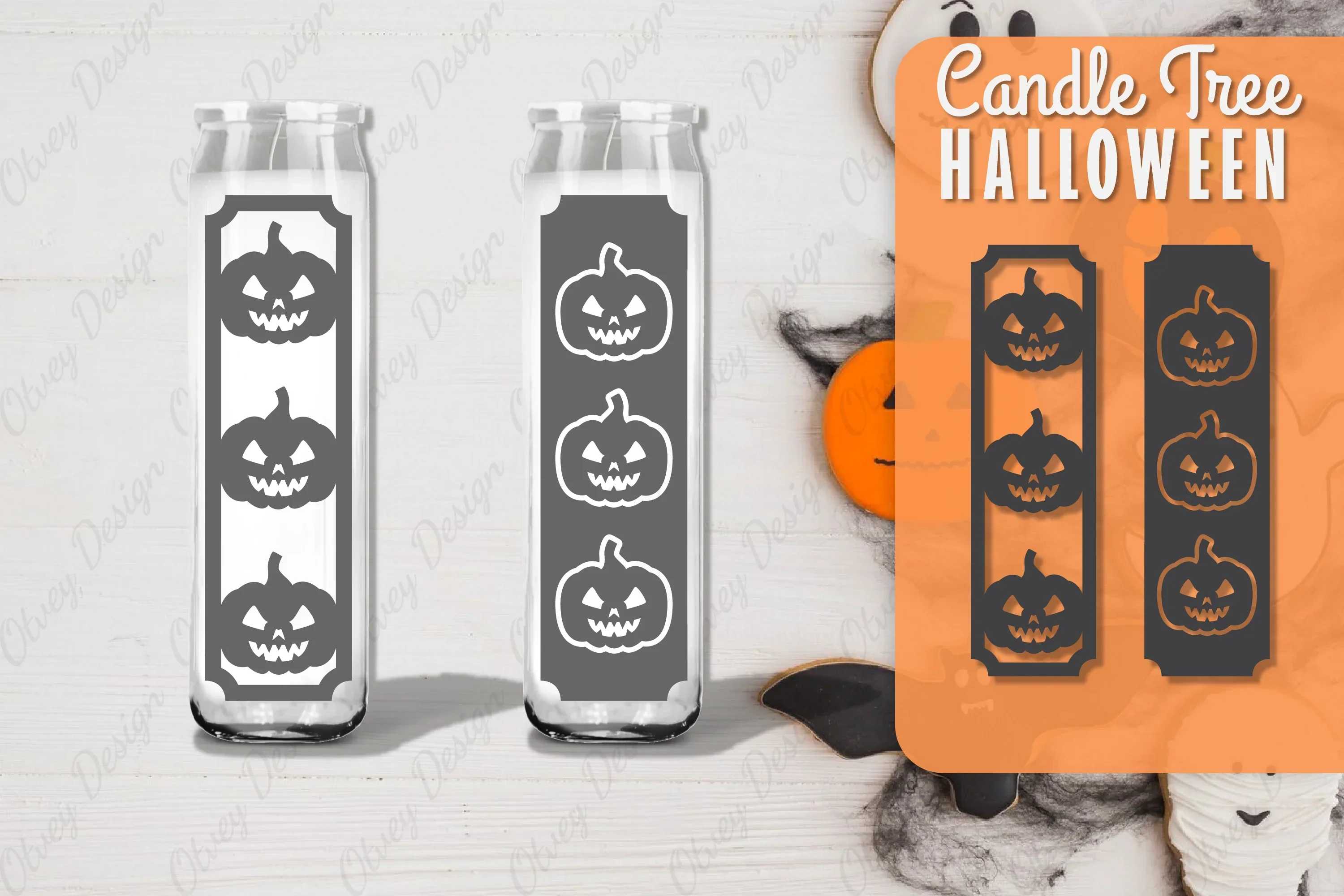 Halloween Candle Tree Design SVG Bundle