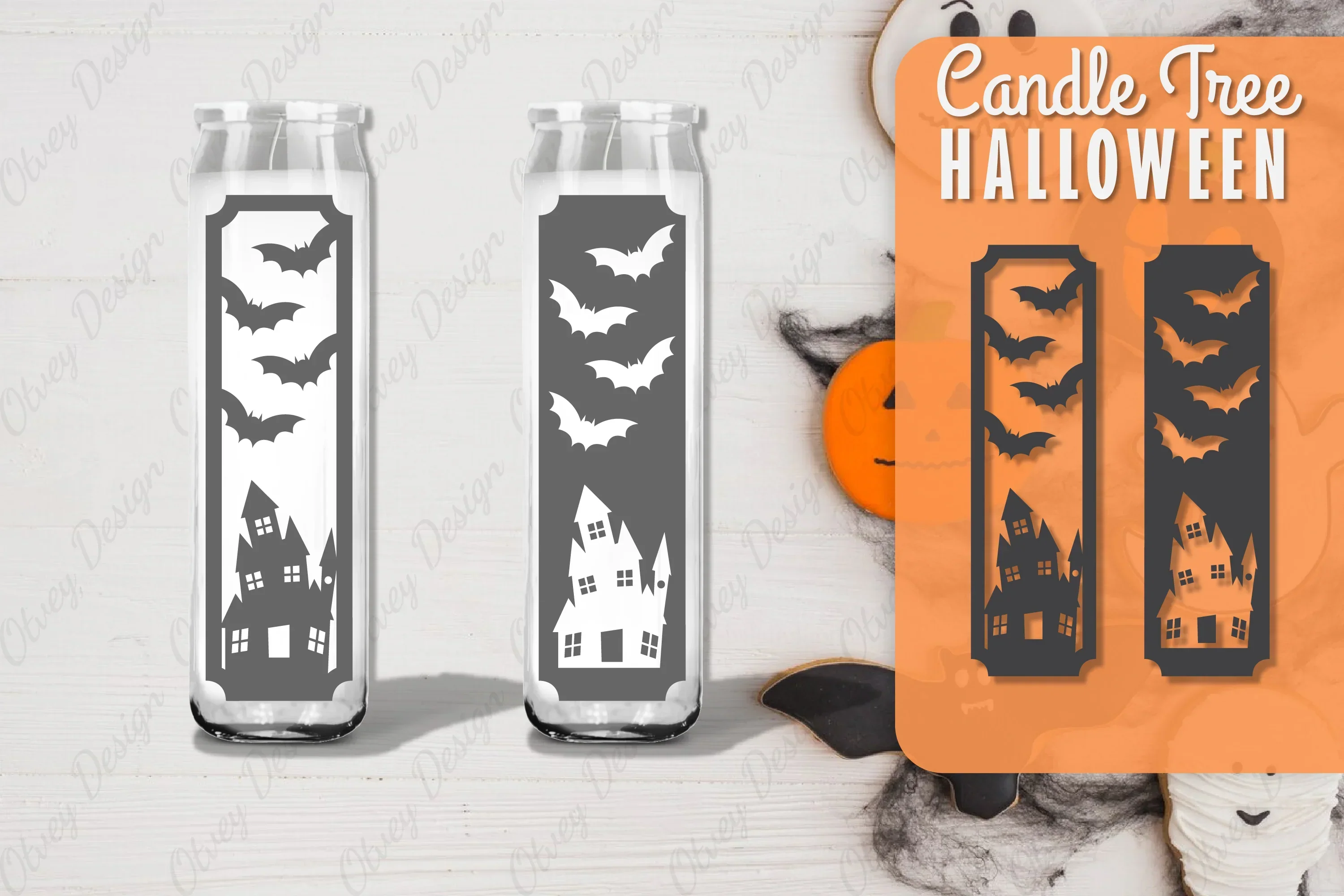 Halloween Candle Tree Design SVG Bundle