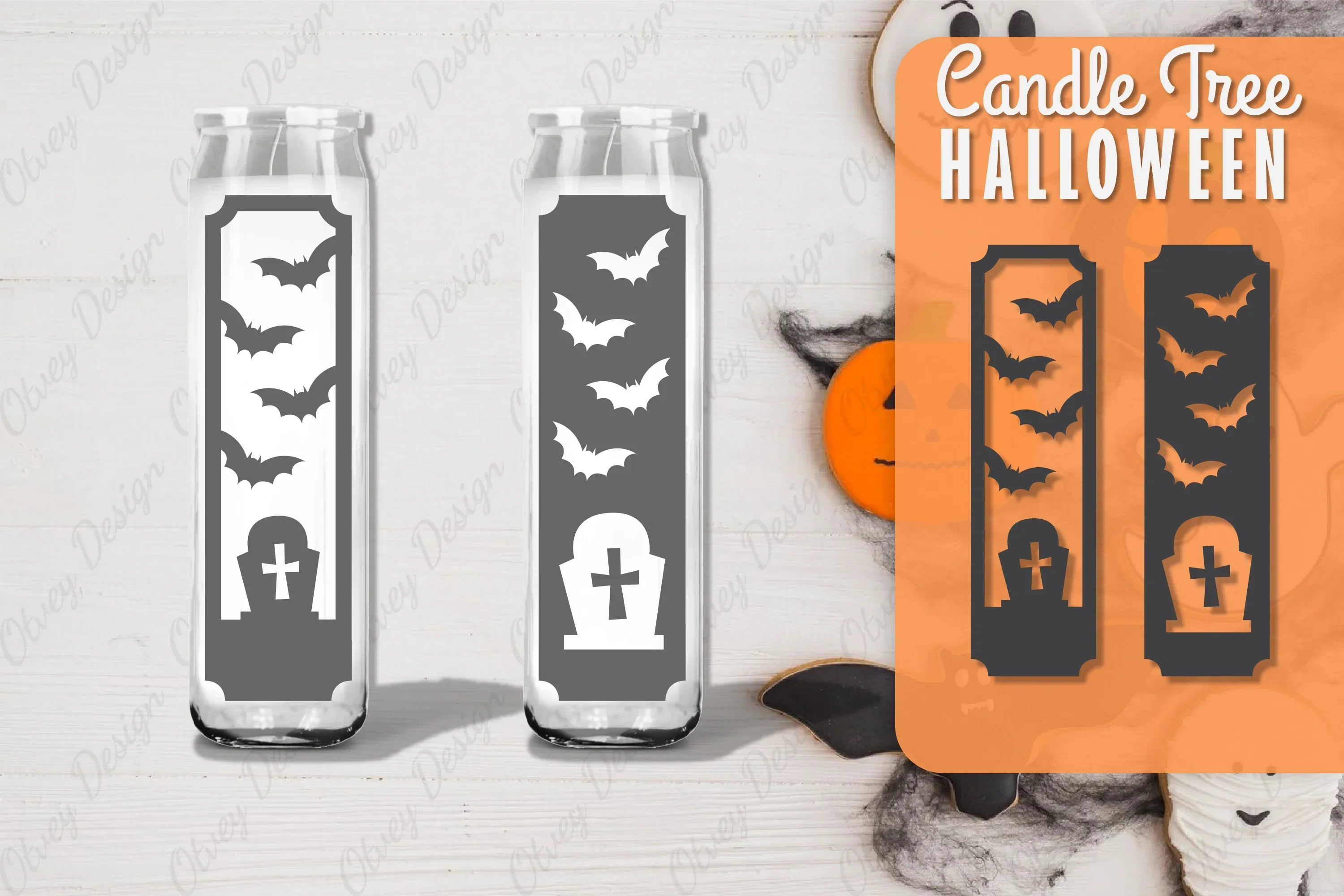 Halloween Candle Tree Design SVG Bundle