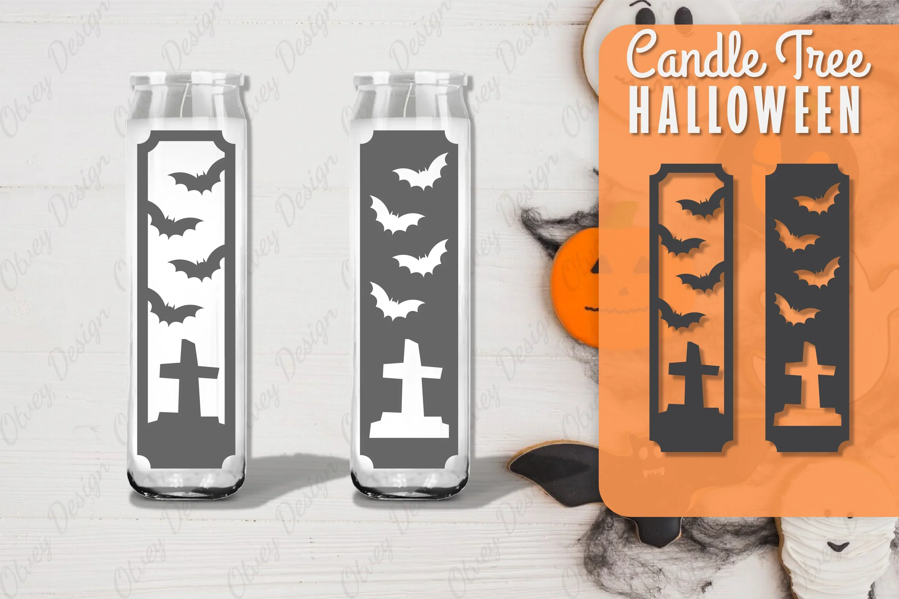 Halloween Candle Tree Design SVG Bundle