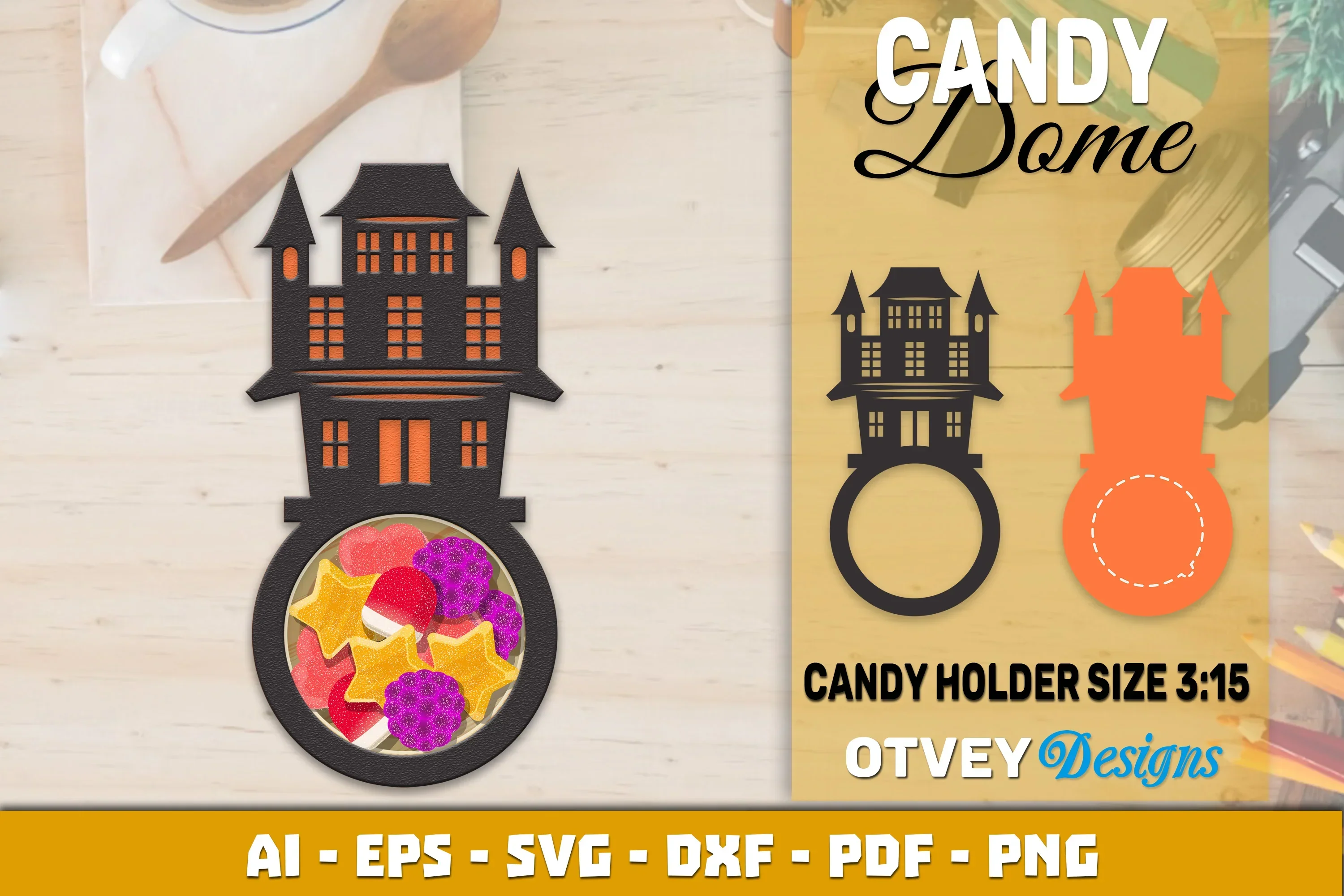 Halloween Candy Dome Designs SVG Bundle