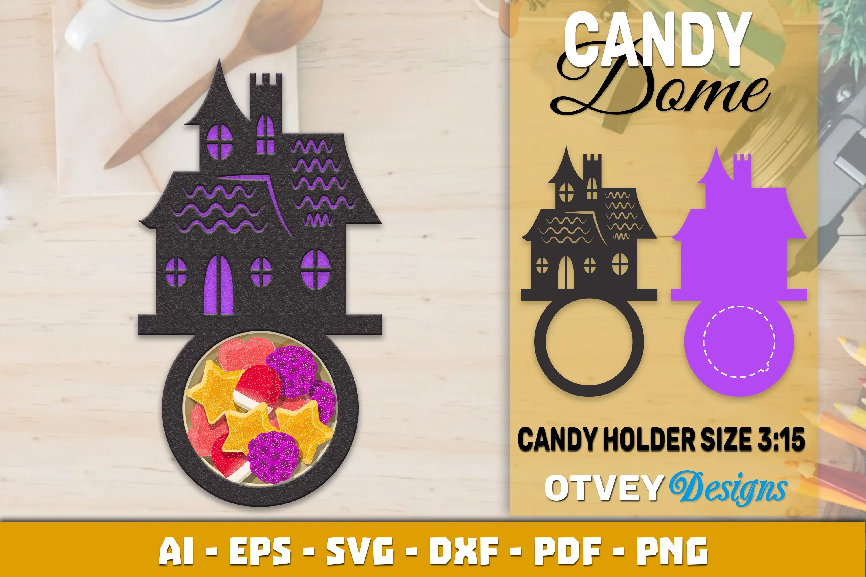 Halloween Candy Dome Designs SVG Bundle