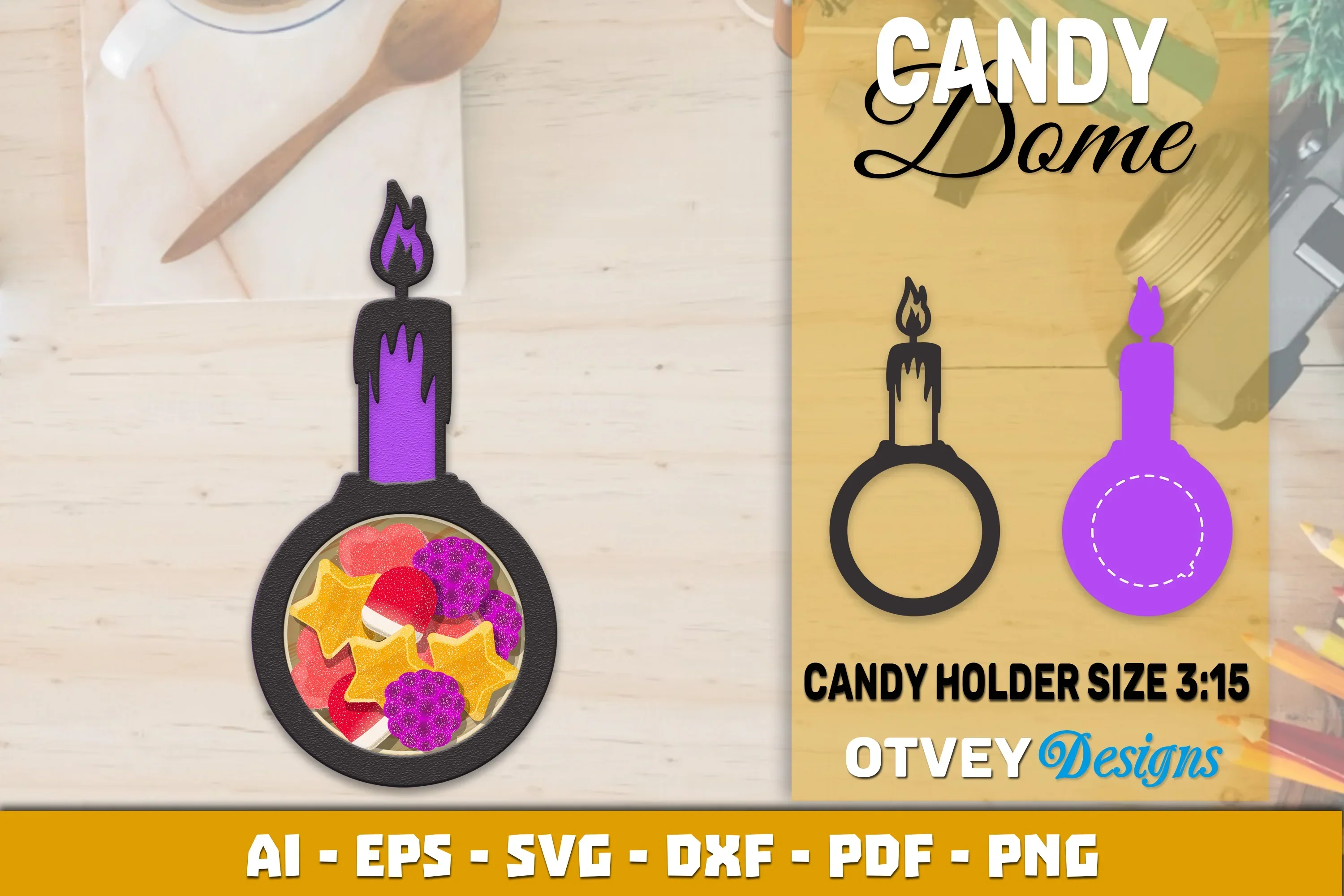 Halloween Candy Dome Designs SVG Bundle