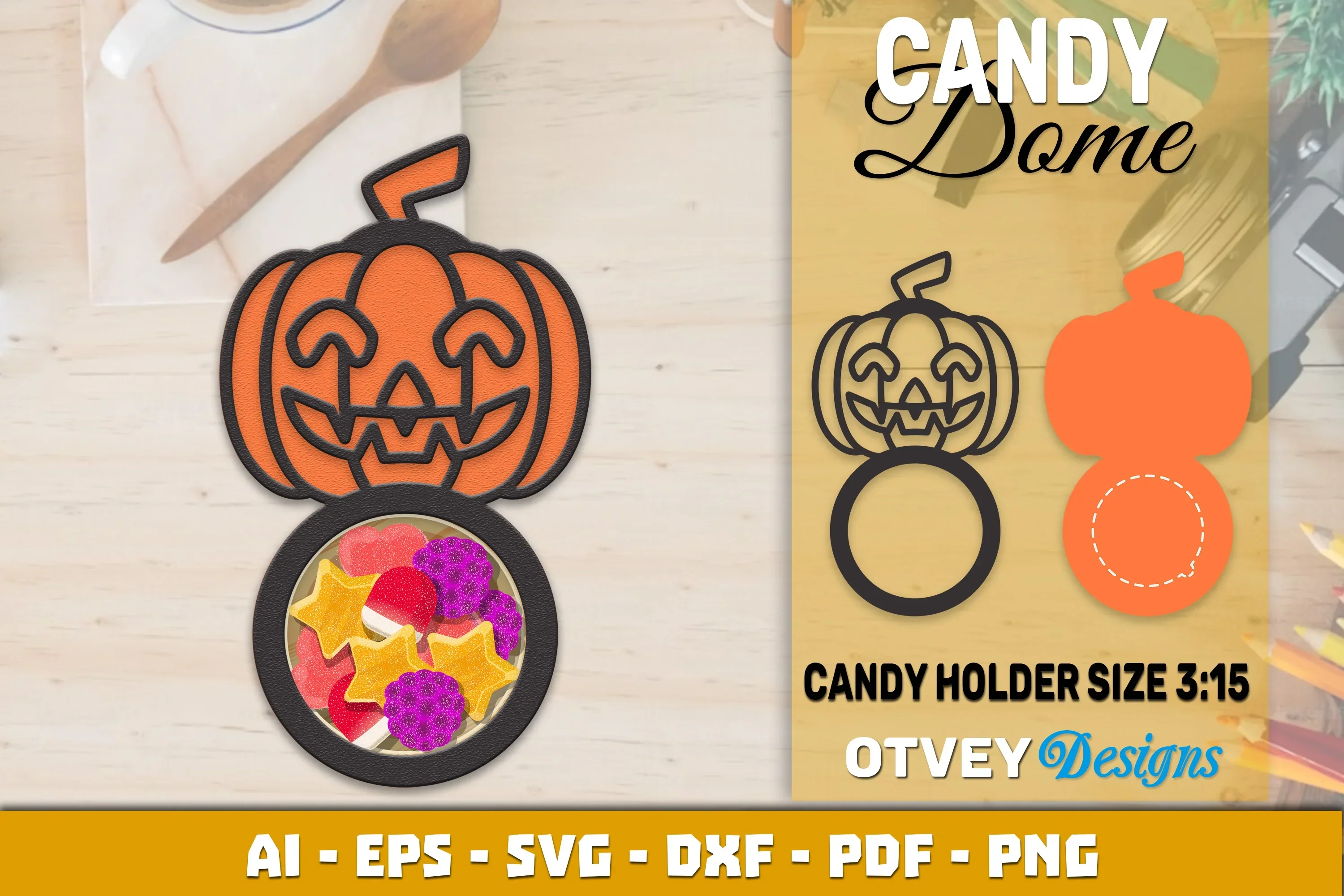 Halloween Candy Dome Designs SVG Bundle
