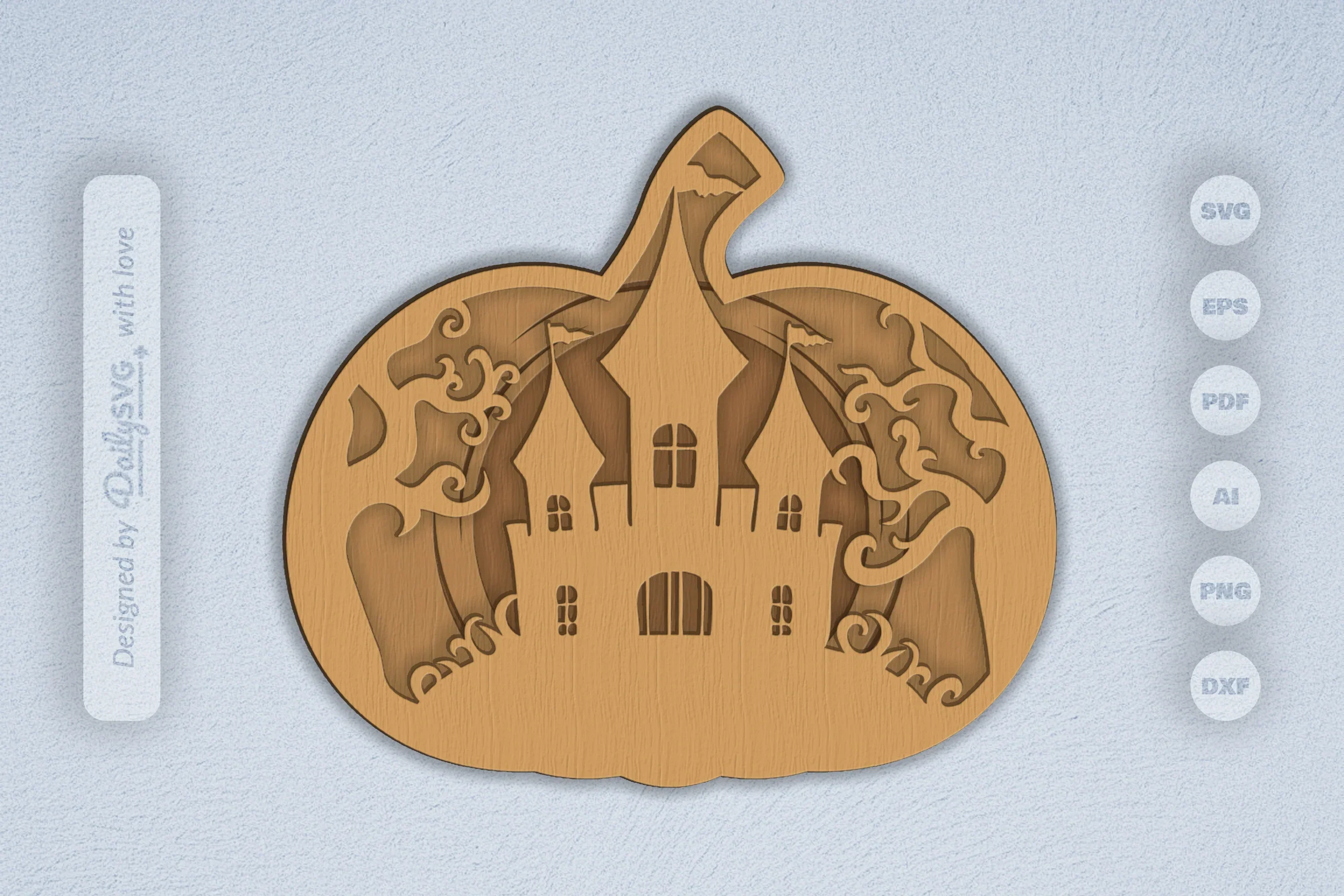 Halloween Castle Pumpkin Laser Cut SVG Bundle