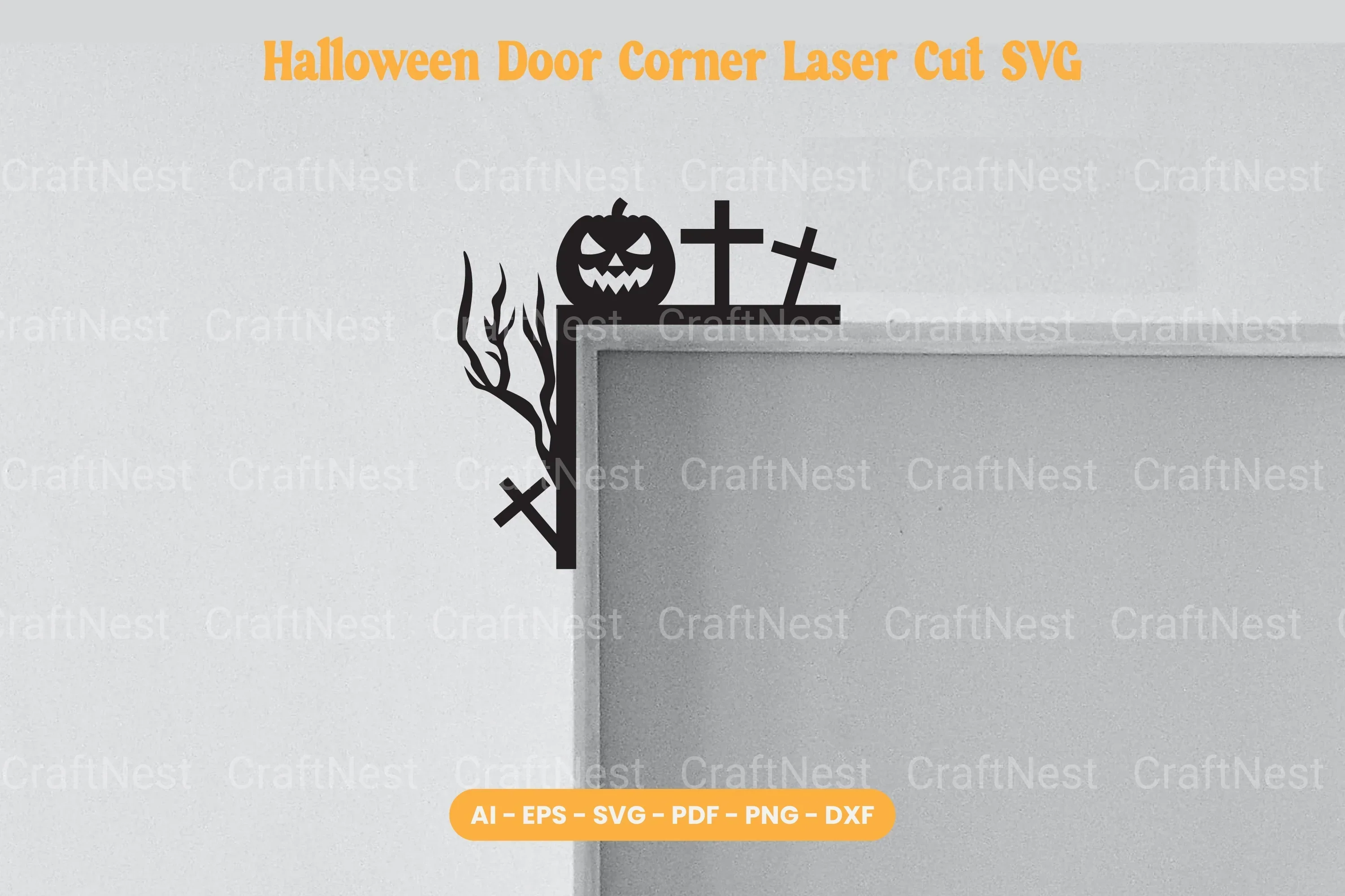 Halloween Door Corner Laser Cut SVG Bundle