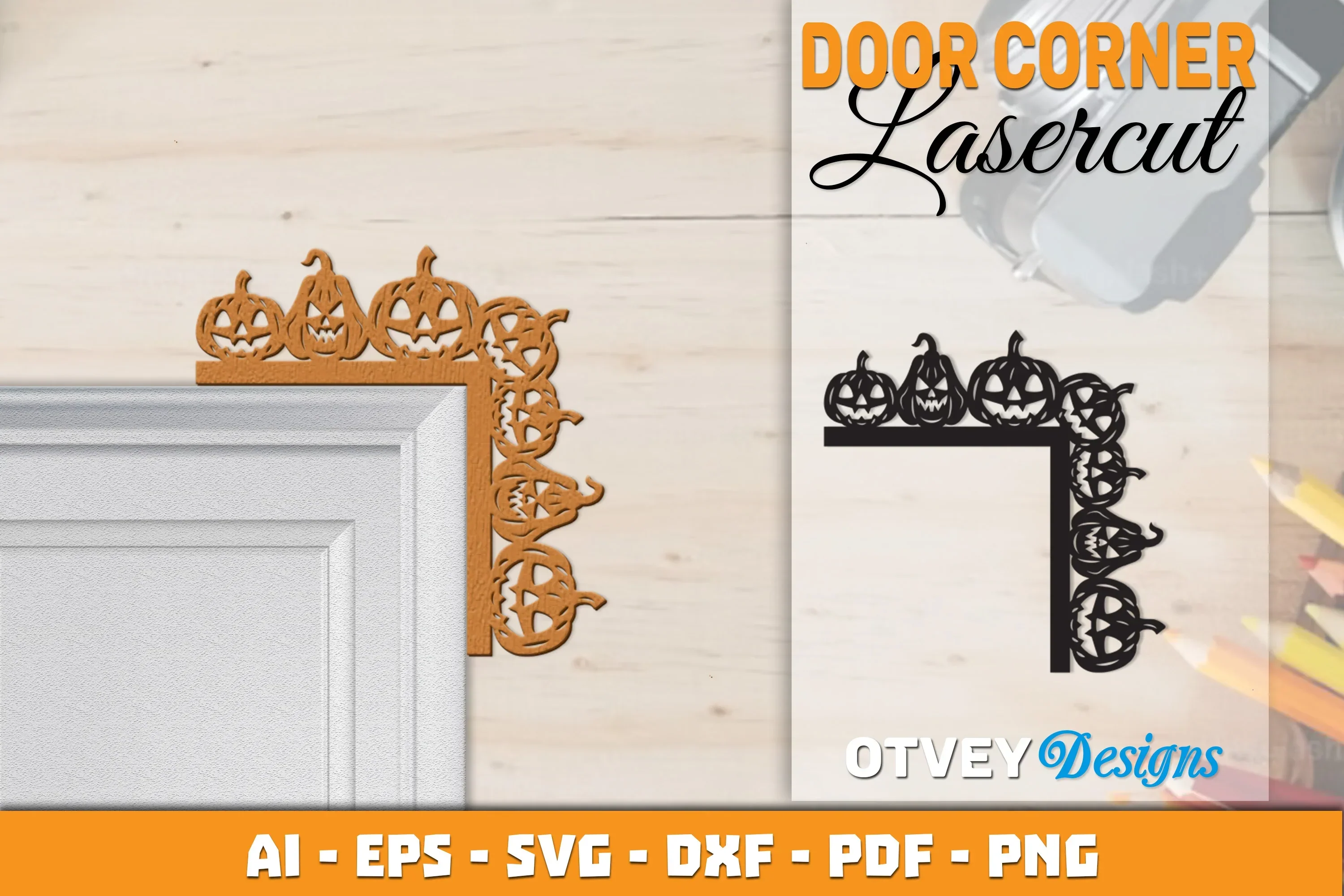 Halloween Door Corner Lasercut SVG Bundle