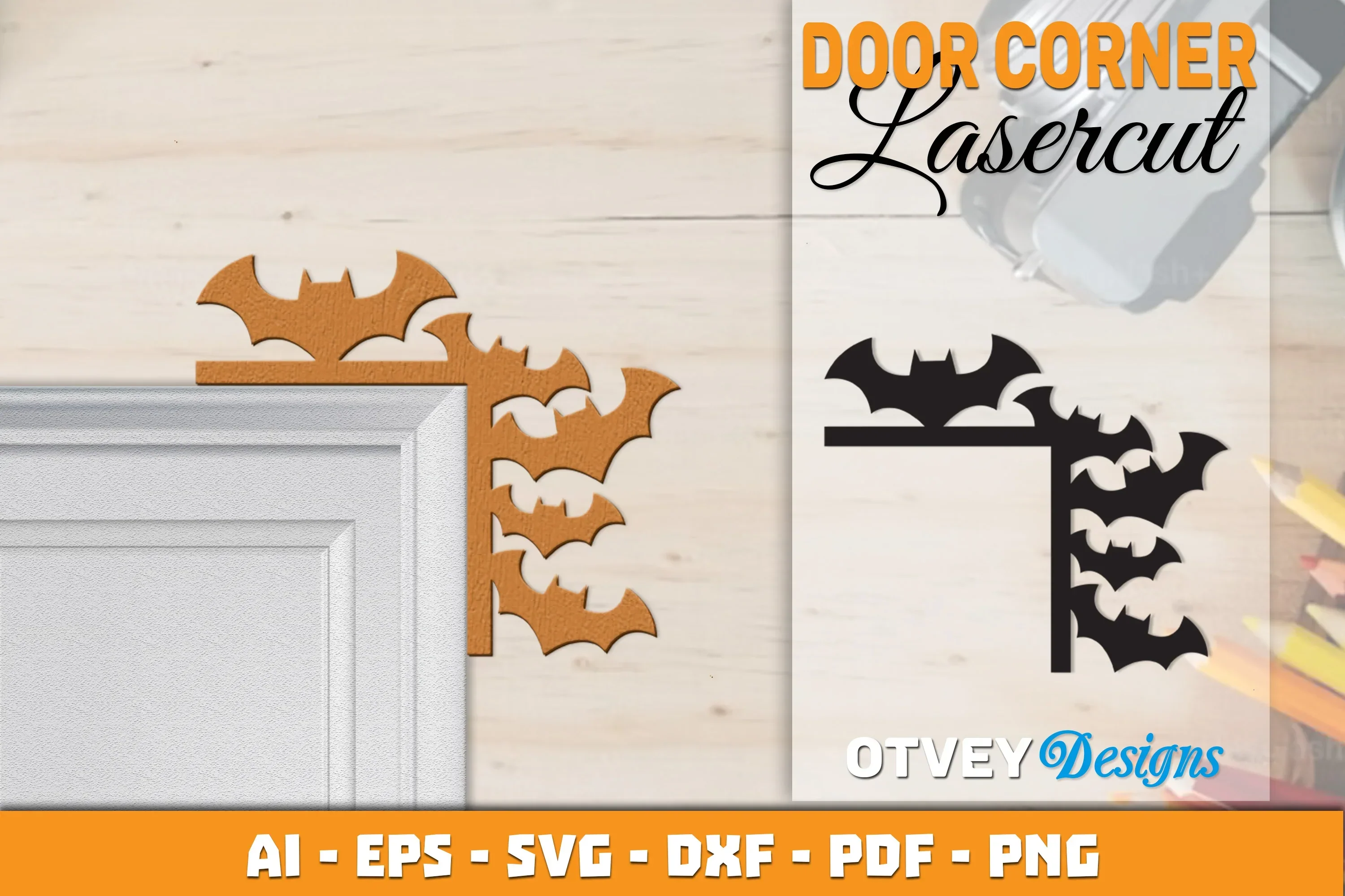 Halloween Door Corner Lasercut SVG Bundle