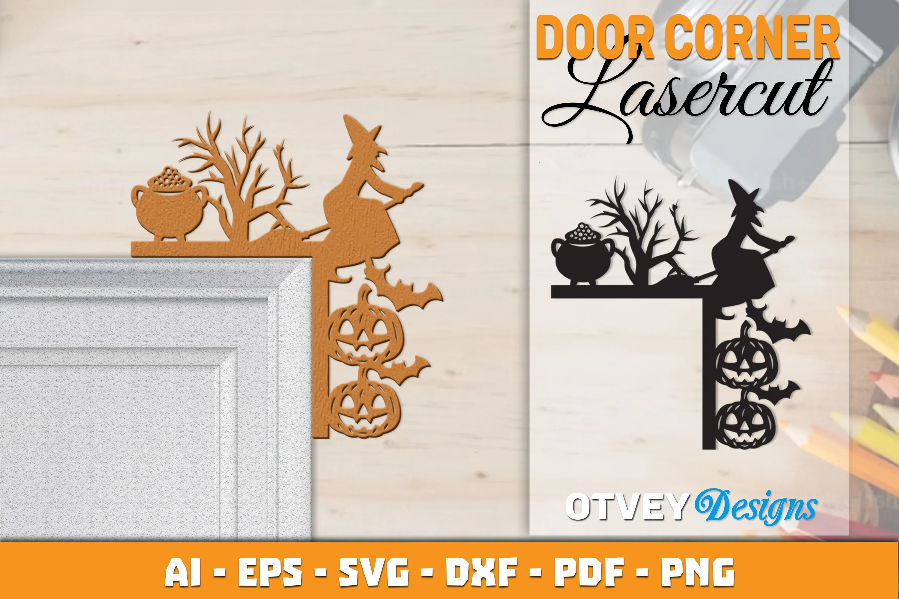 Halloween Door Corner Lasercut SVG Bundle