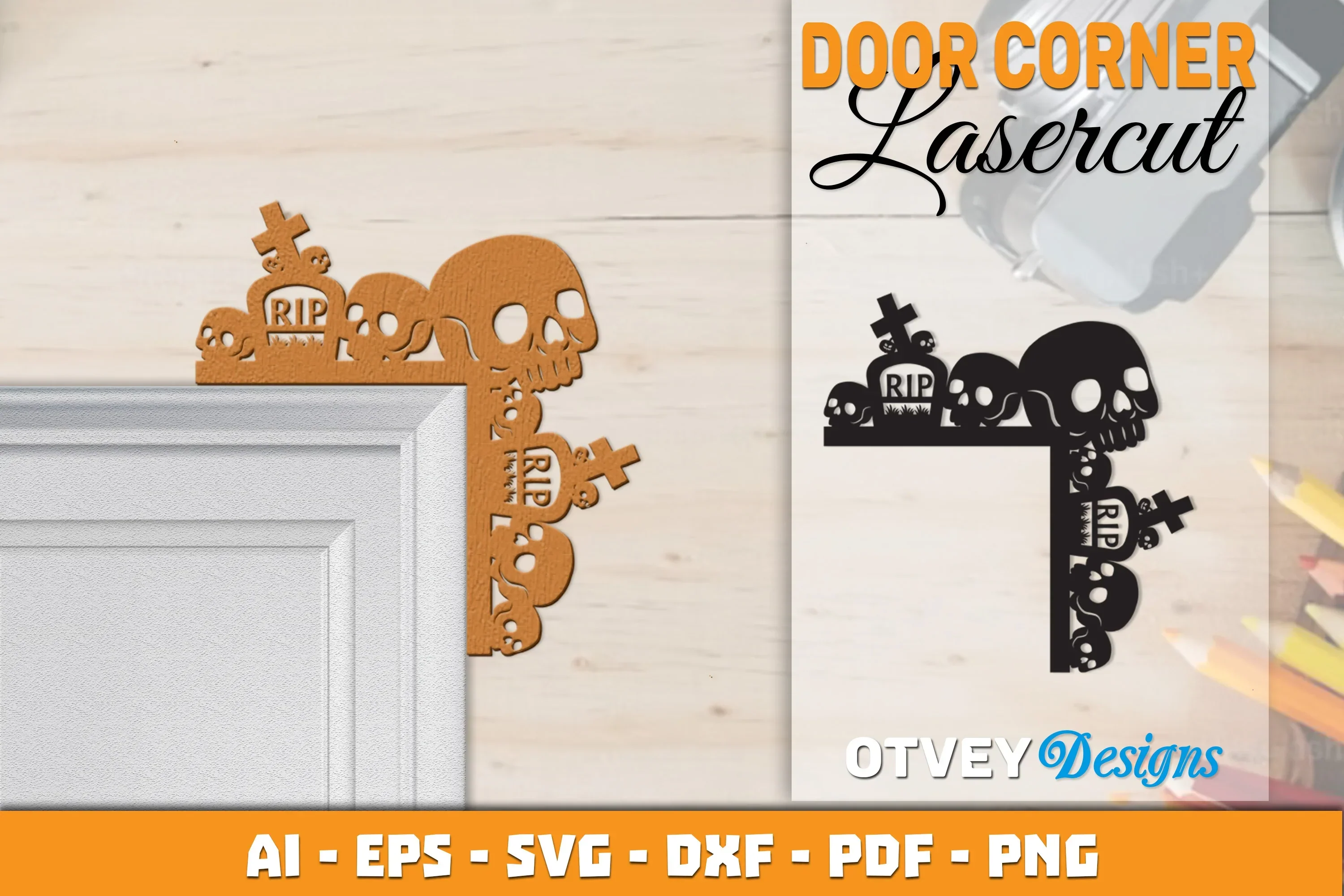 Halloween Door Corner Lasercut SVG Bundle