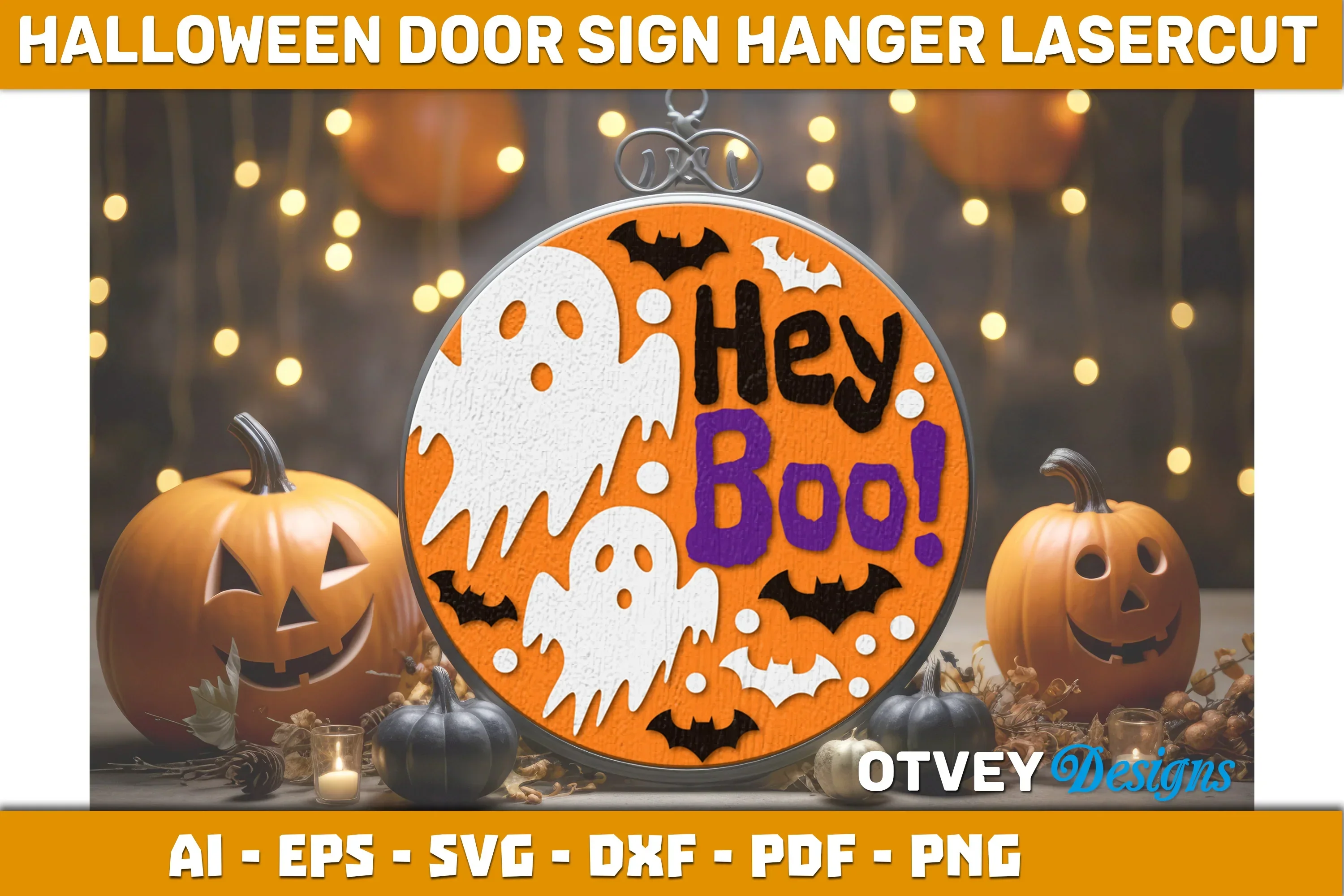 Halloween Door Hanger Sign SVG Bundle